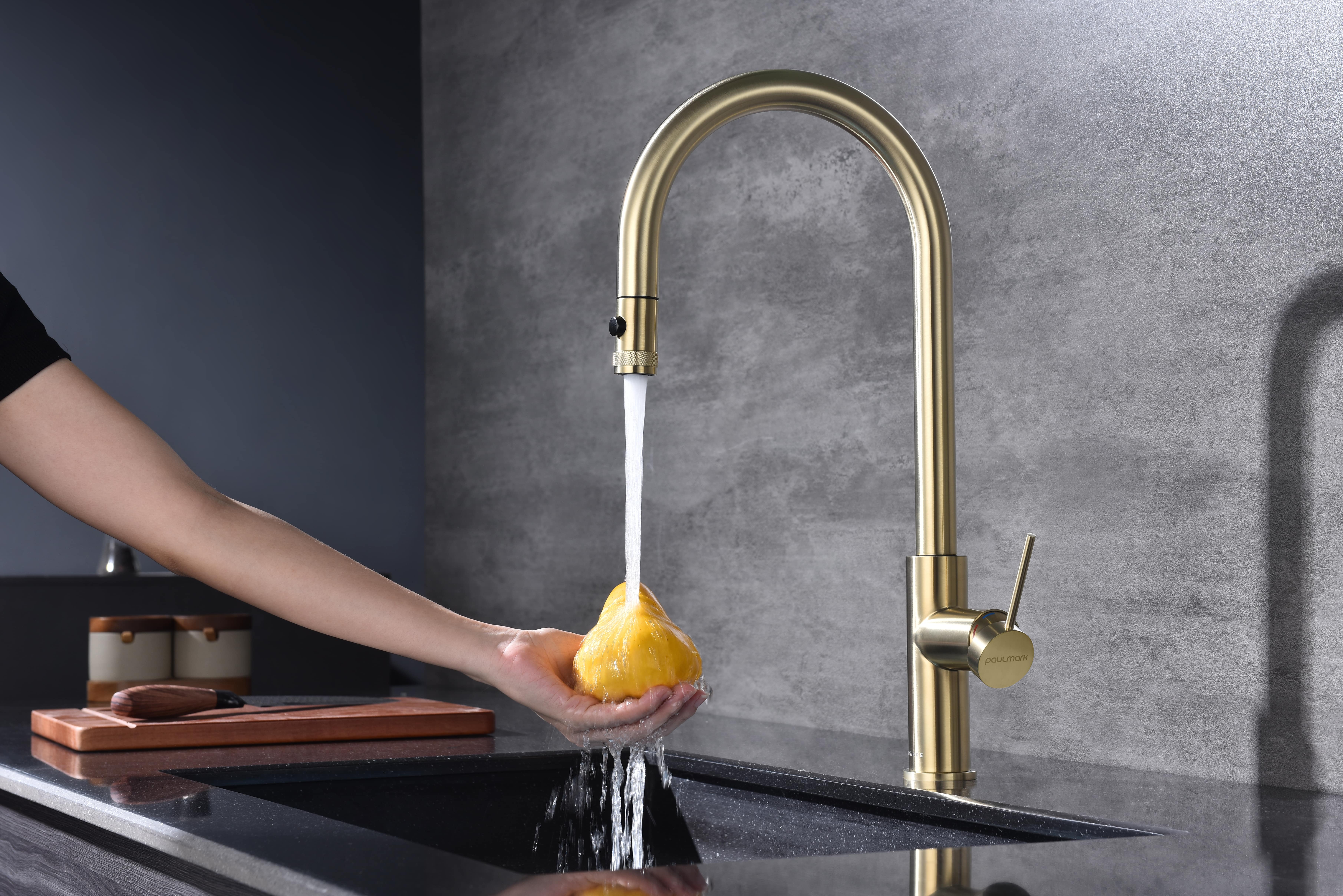 Превью картинка Смеситель для кухни Paulmark GALANT Ga213077-LG Светлое золото #7