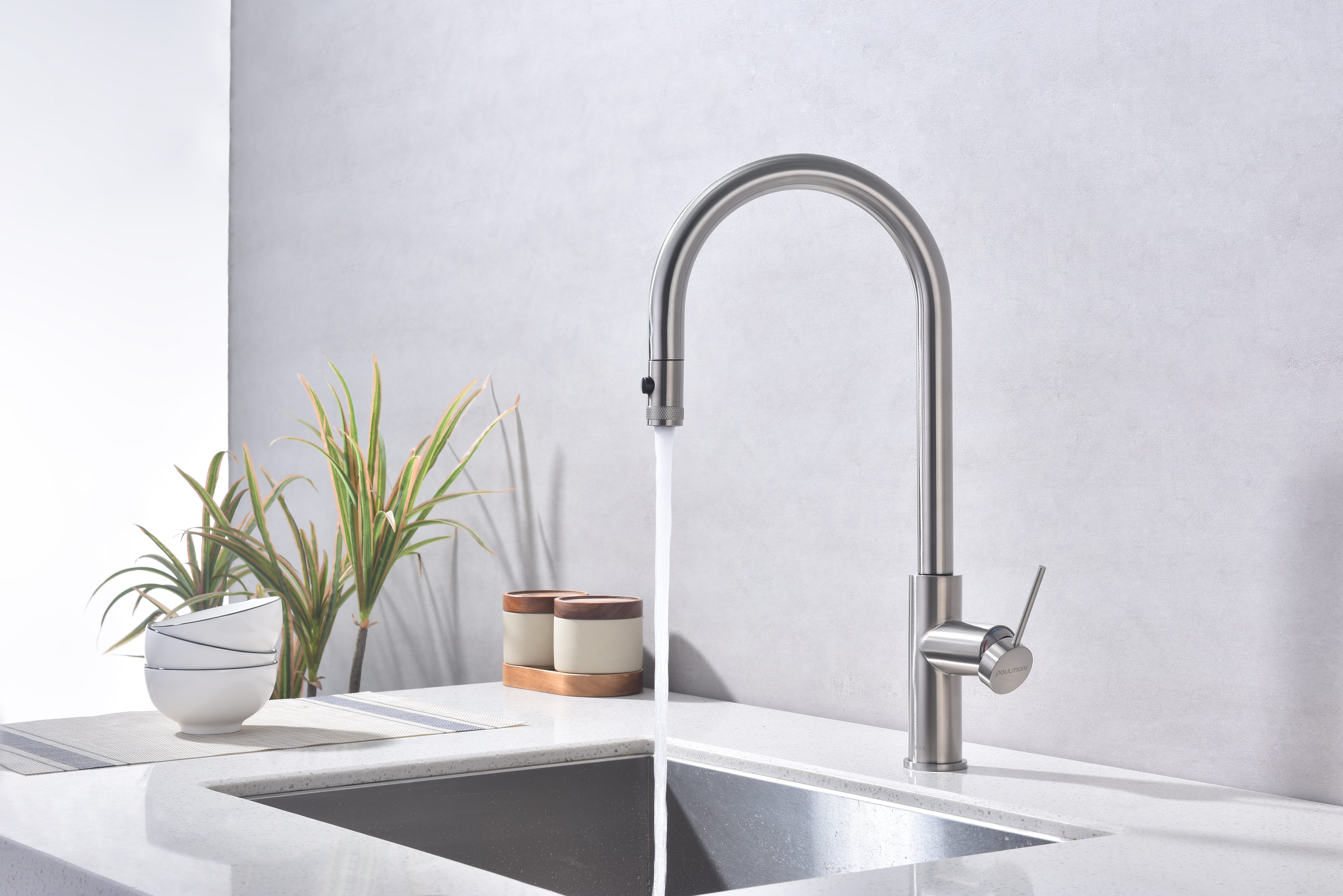 Превью картинка Смеситель для кухни Paulmark GALANT Ga213077-BS Брашированная сталь #5