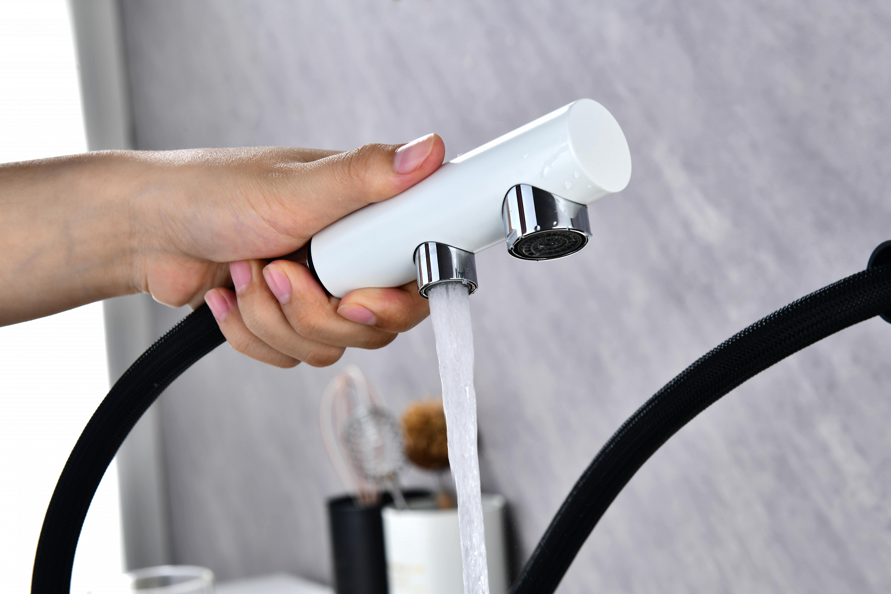 Превью картинка Смеситель для кухни Paulmark SERPENTINE Se213222-WH Белый матовый WH #9