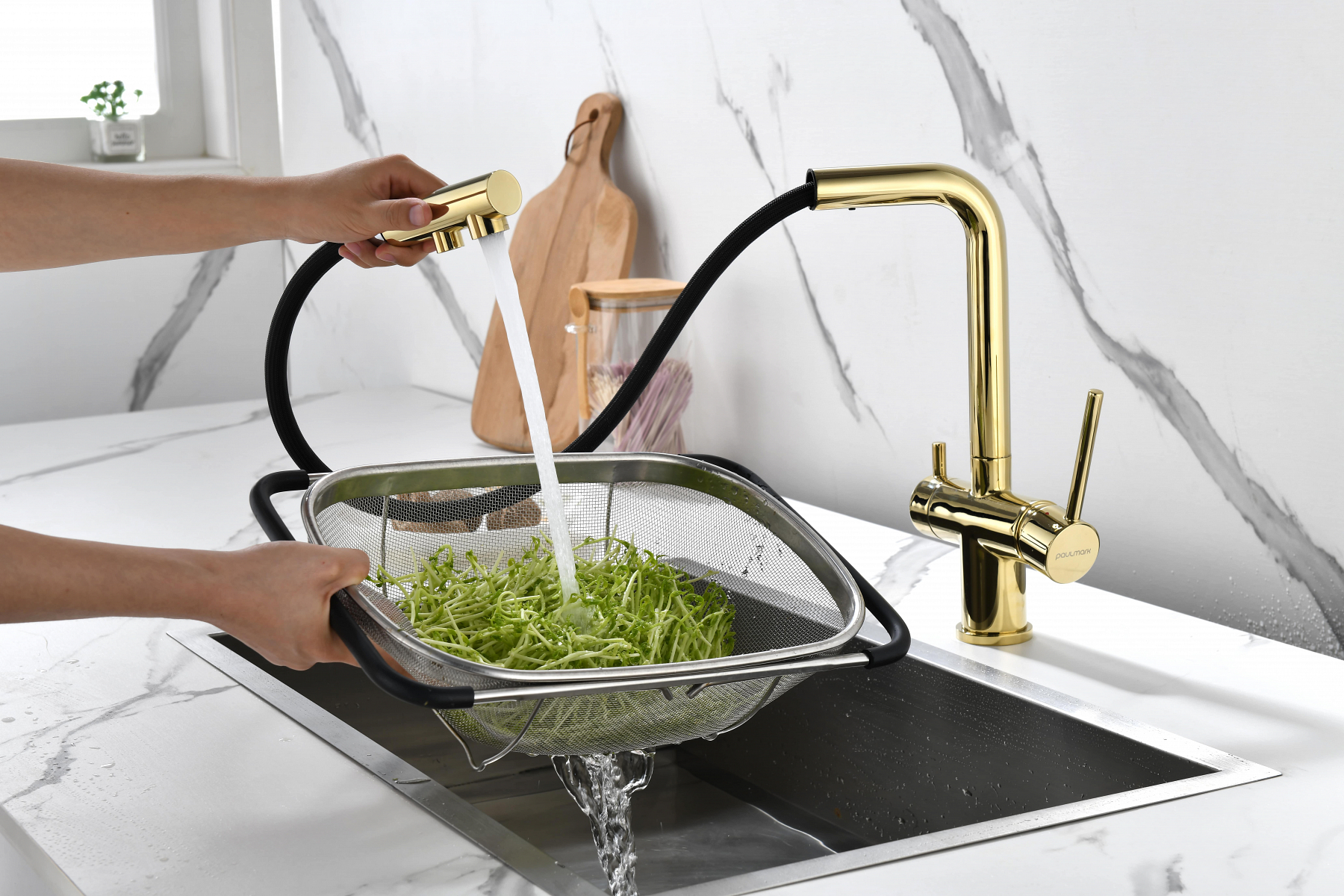 Превью картинка Смеситель для кухни Paulmark SERPENTINE Se213222-G Золото G #12