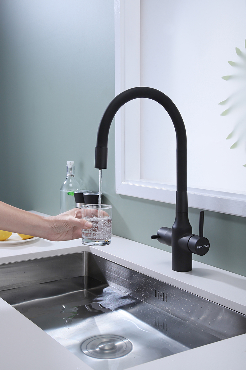 Превью картинка Смеситель для кухни Paulmark SALIX Sa213419-AN Антрацит #5