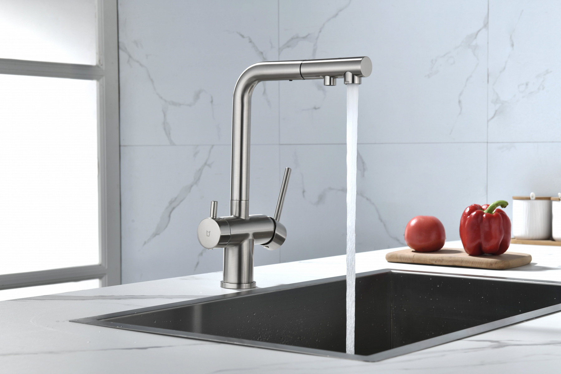 Превью картинка Смеситель для кухни Paulmark SERPENTINE Se213222-BS Брашированная сталь #15