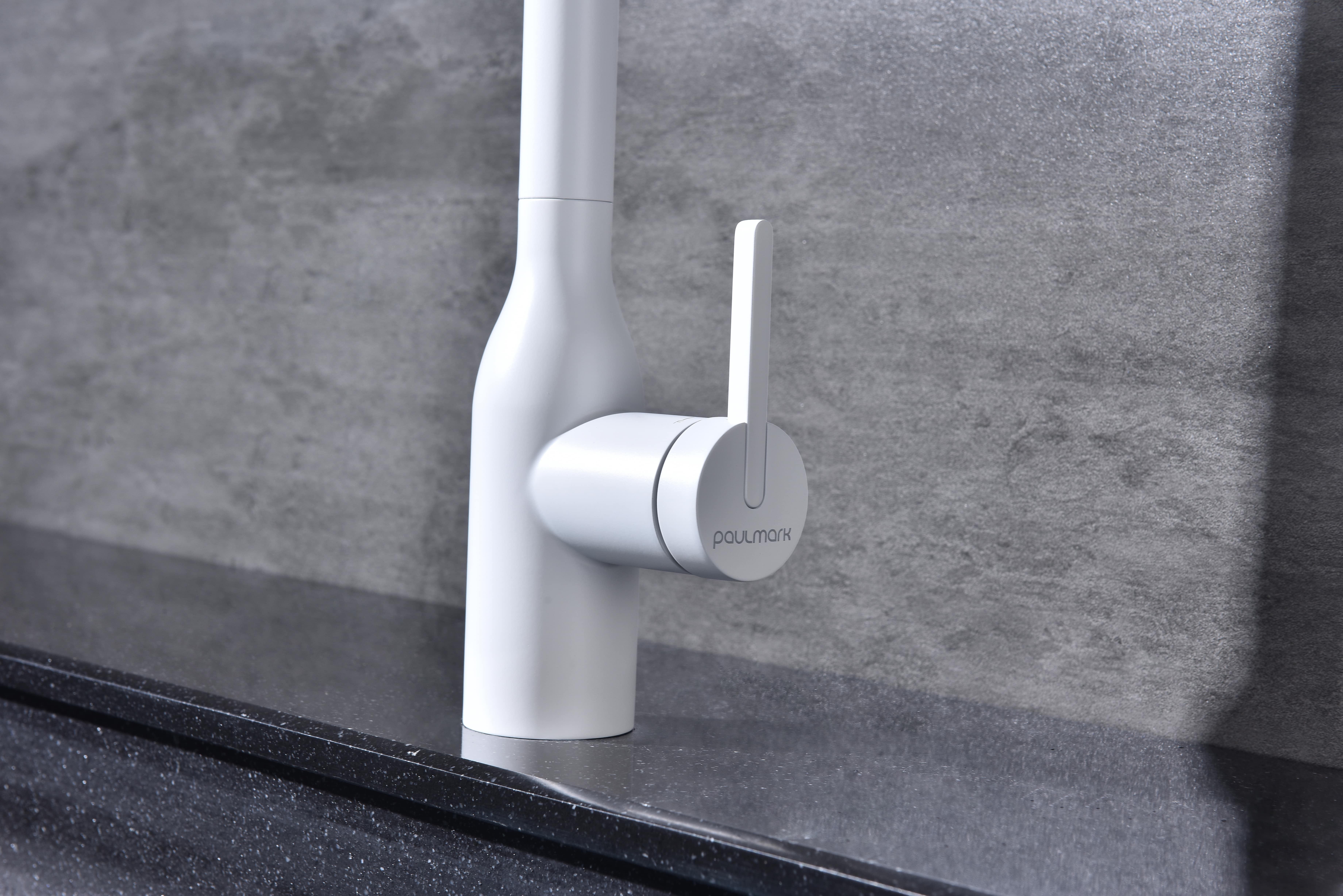 Превью картинка Смеситель для кухни Paulmark MAGNETO ONE Ma213188-WH Белый матовый WH #14