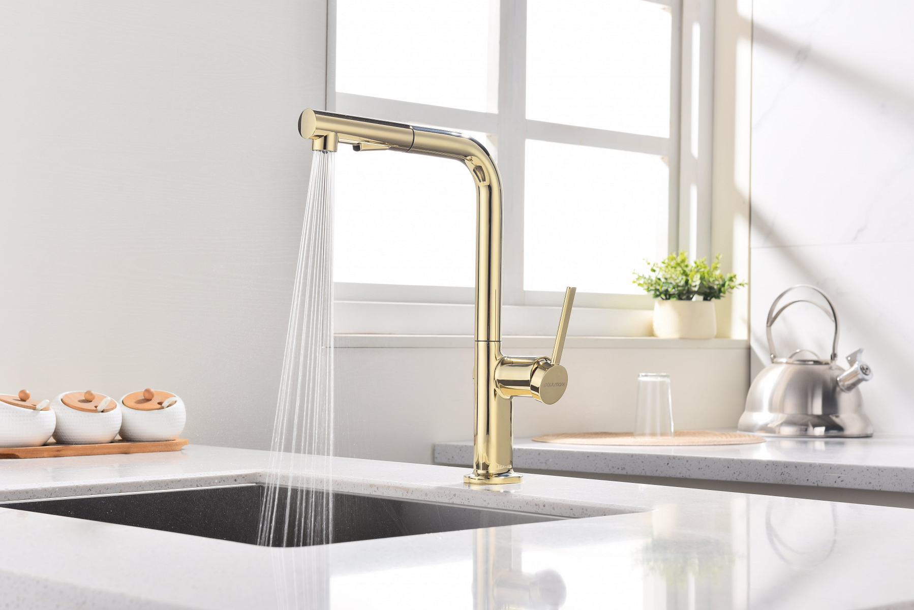 Превью картинка Смеситель для кухни Paulmark NEO Ne214419-G Золото G #5