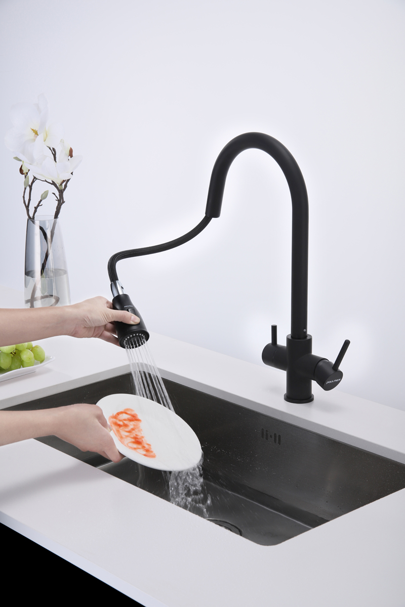 Превью картинка Смеситель для кухни Paulmark LANGE La214212-AN Антрацит #7