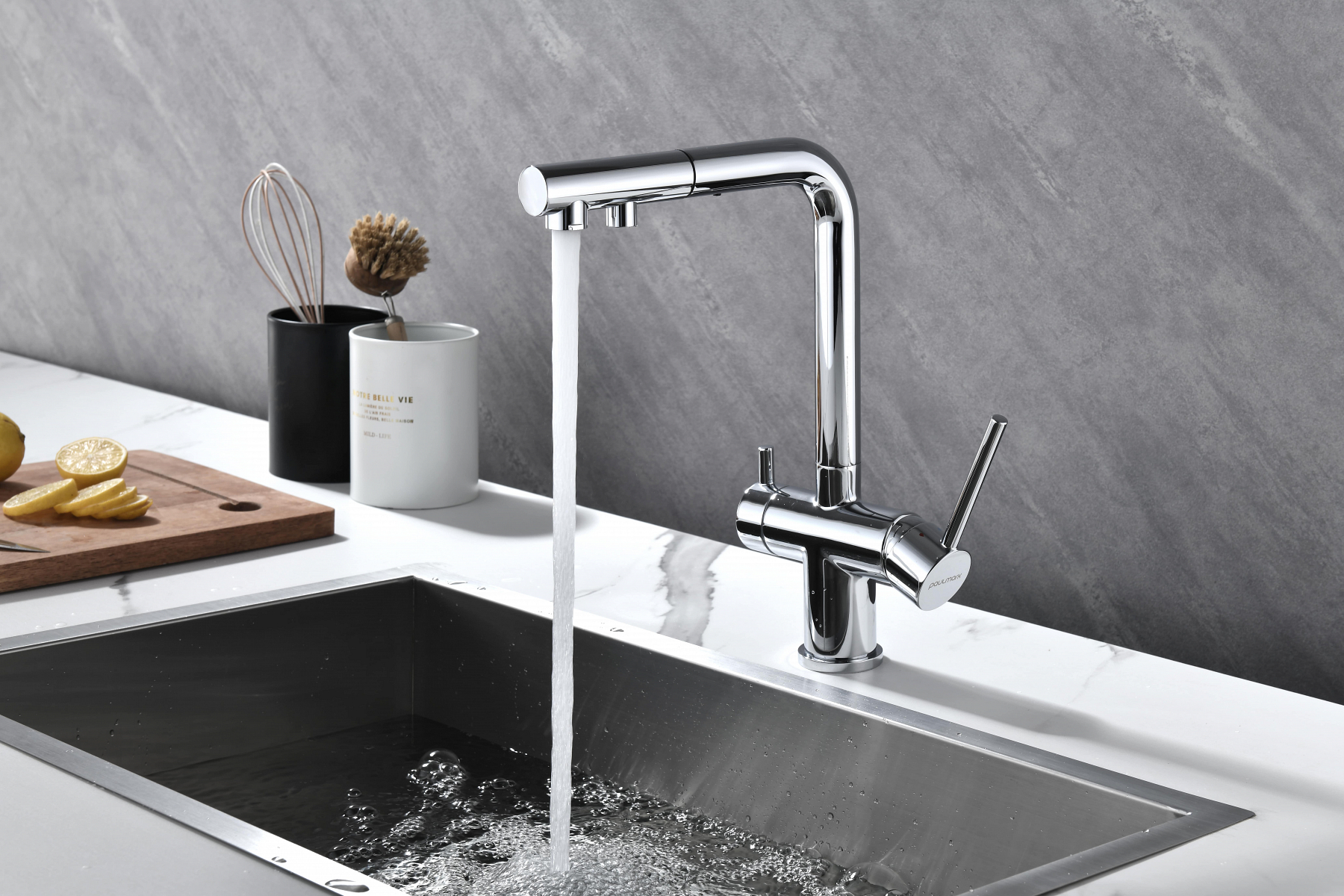 Превью картинка Смеситель для кухни Paulmark SERPENTINE Se213222-CR Хром CR #10