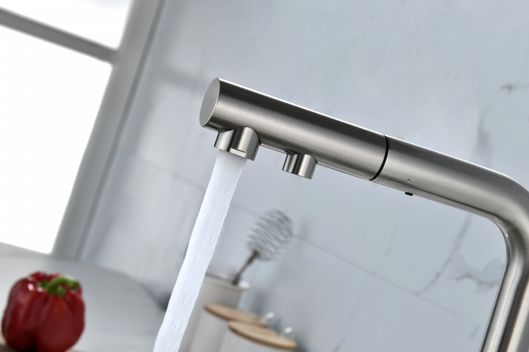 Превью картинка Смеситель для кухни Paulmark SERPENTINE Se213222-BS Брашированная сталь #11