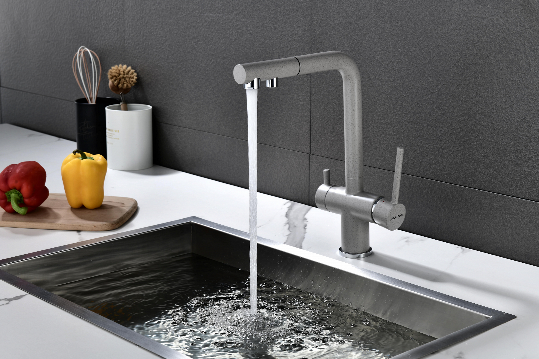 Превью картинка Смеситель для кухни Paulmark SERPENTINE Se213222-DG Графит DG #7