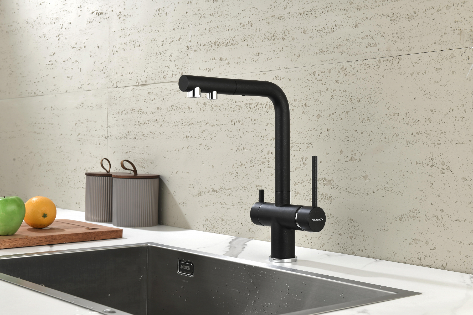 Превью картинка Смеситель для кухни Paulmark SERPENTINE Se213222-BLM Черный #17