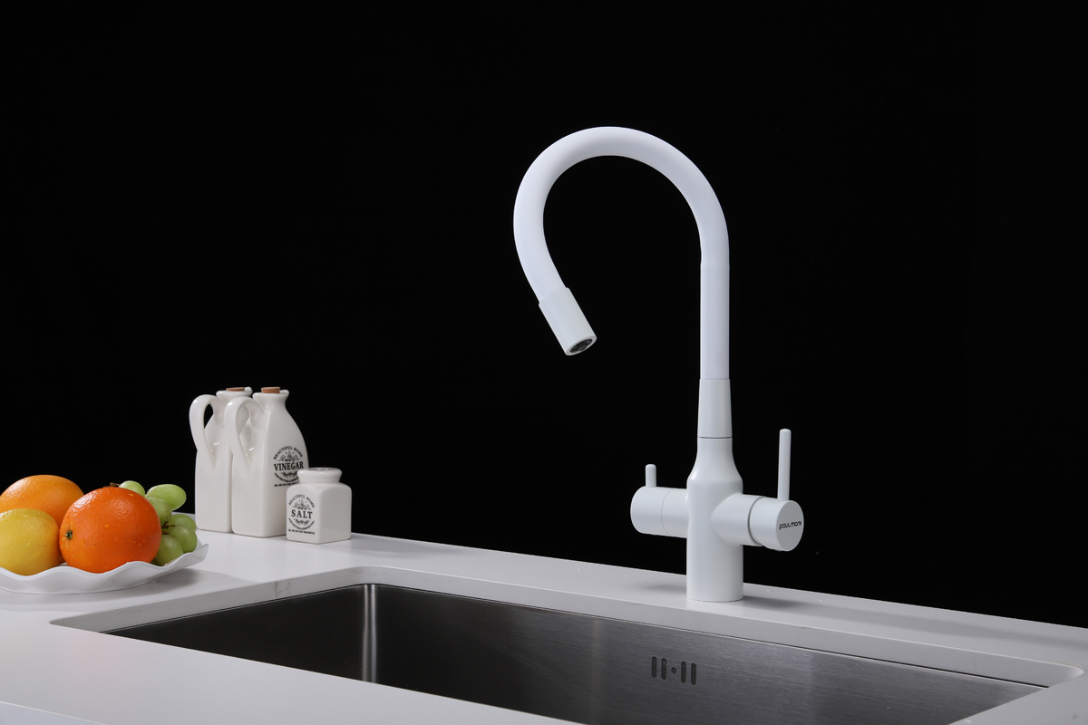 Превью картинка Смеситель для кухни Paulmark SALIX Sa213419-WH Белый матовый WH #6