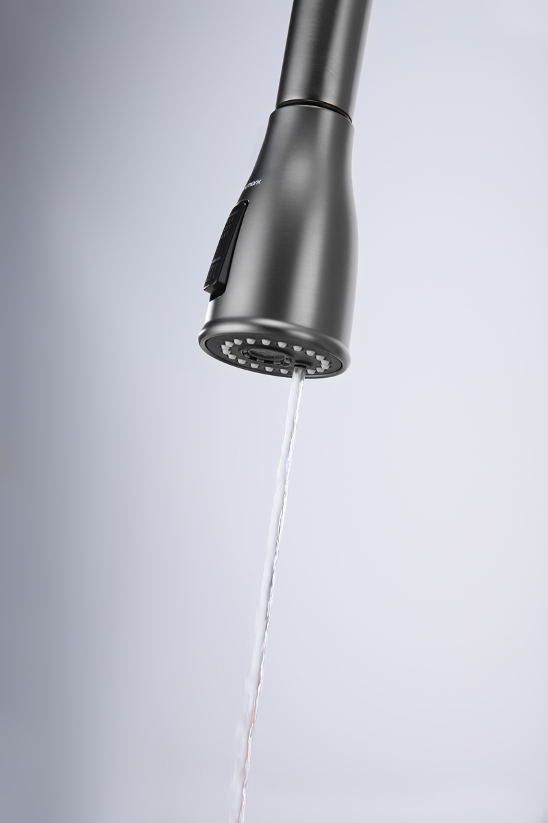 Превью картинка Смеситель для кухни Paulmark LANGE La214212-GM Вороненая сталь GM #11