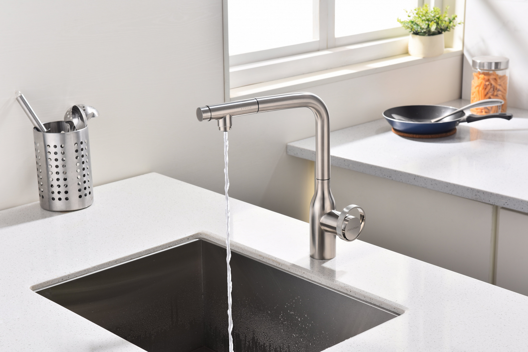 Превью картинка Смеситель для кухни Paulmark URBAN Ur213104-BS Брашированная сталь #8