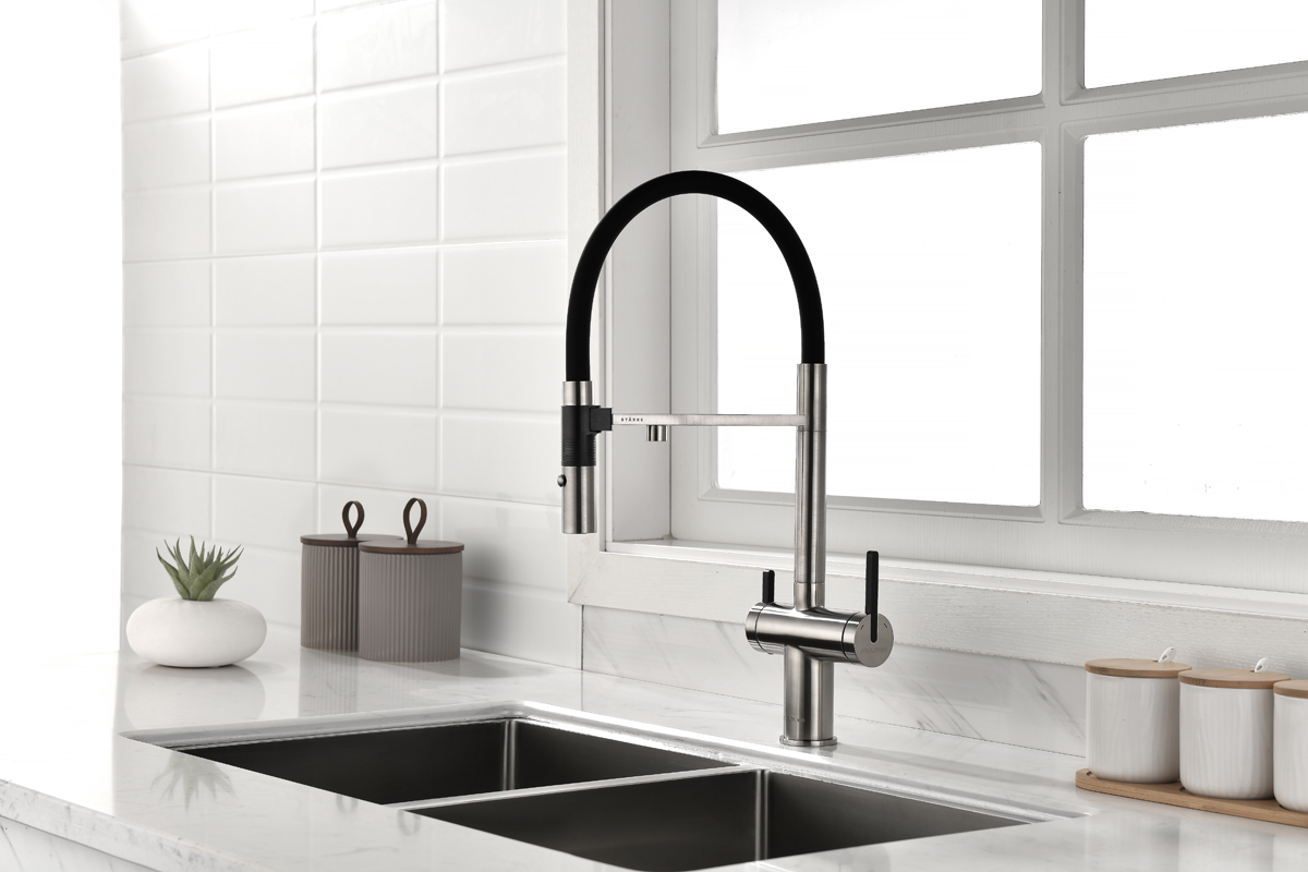 Превью картинка Смеситель для кухни Paulmark GRAVITY Gr213888-BS Брашированная сталь #3