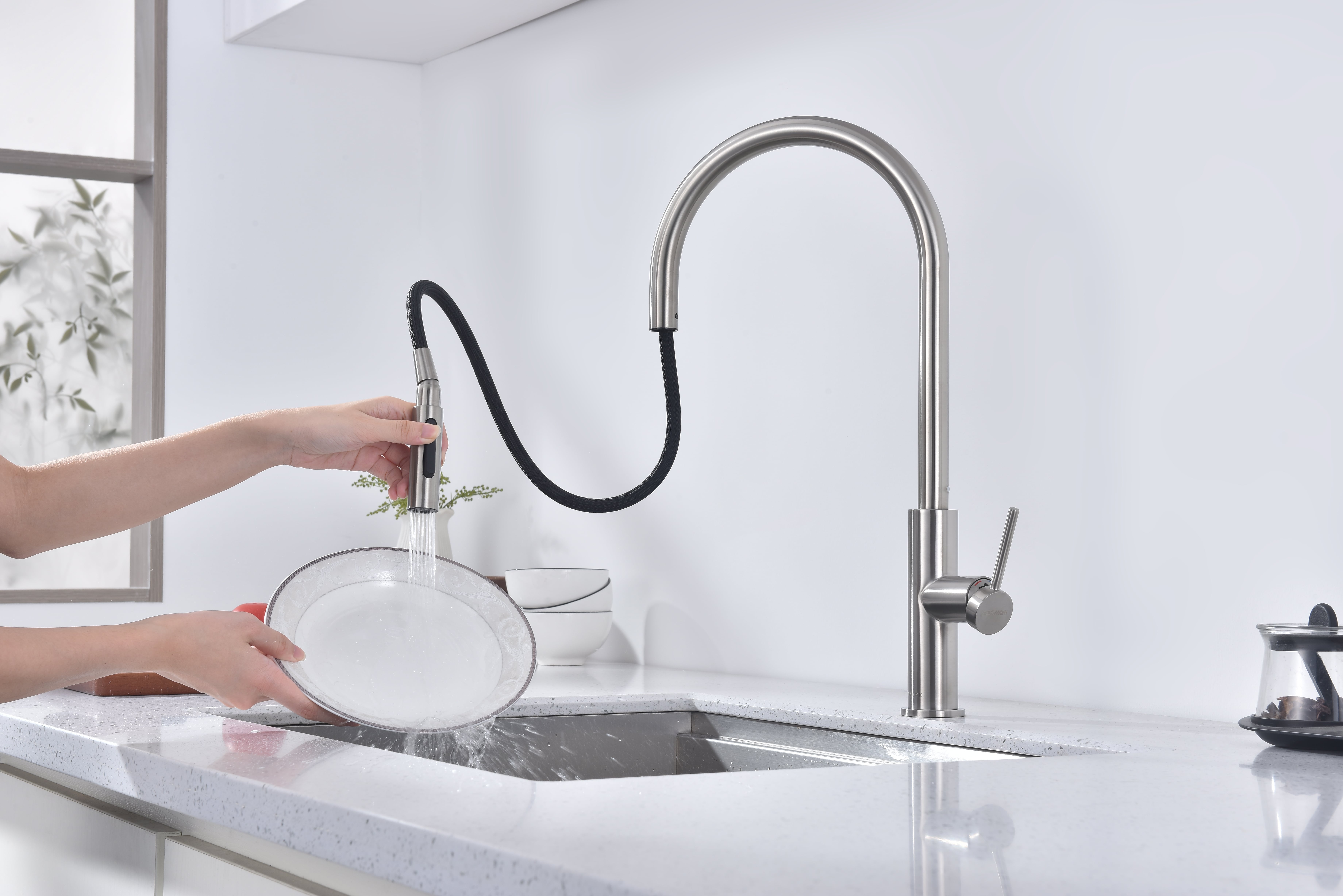 Превью картинка Смеситель для кухни Paulmark SENSO Se215180-BS Брашированная сталь #9