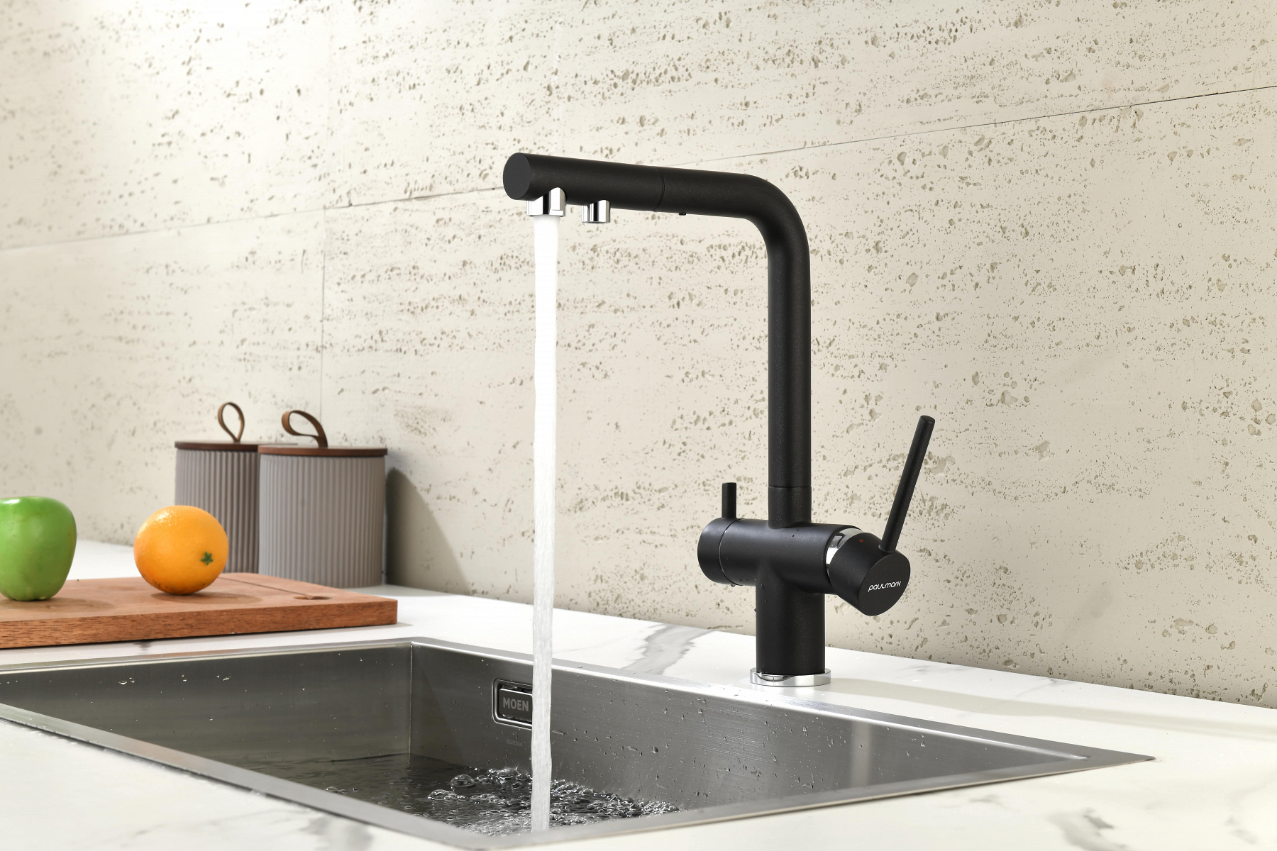 Превью картинка Смеситель для кухни Paulmark SERPENTINE Se213222-BLM Черный #6