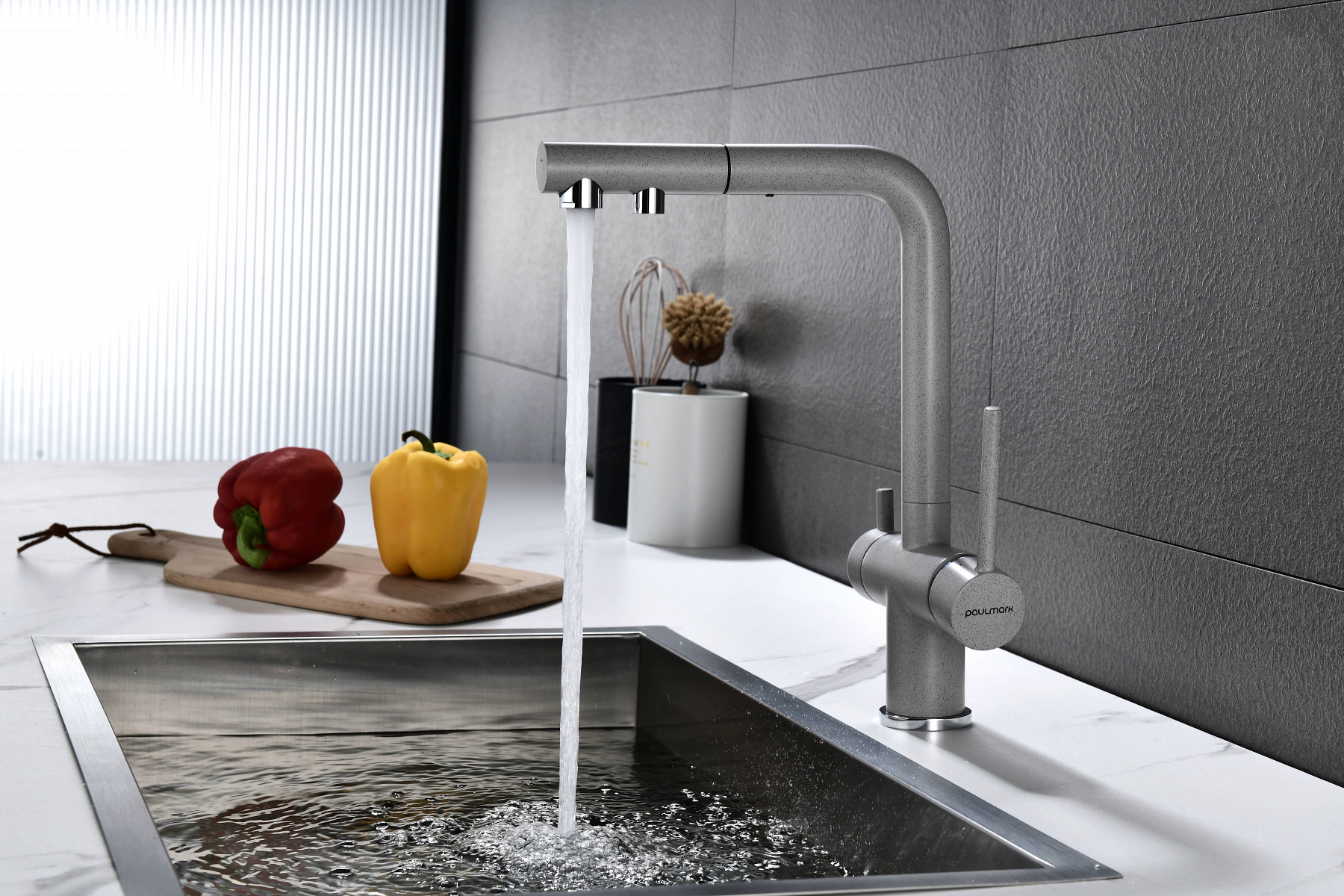 Превью картинка Смеситель для кухни Paulmark SERPENTINE Se213222-DG Графит DG #3