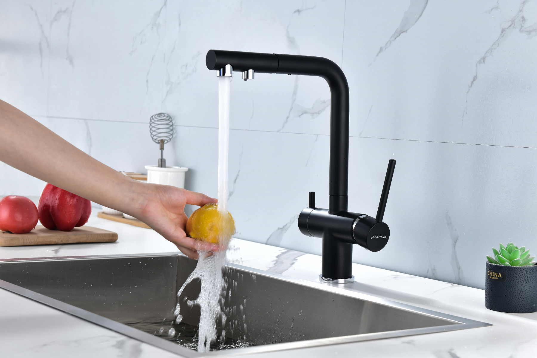 Превью картинка Смеситель для кухни Paulmark SERPENTINE Se213222-AN Антрацит #12