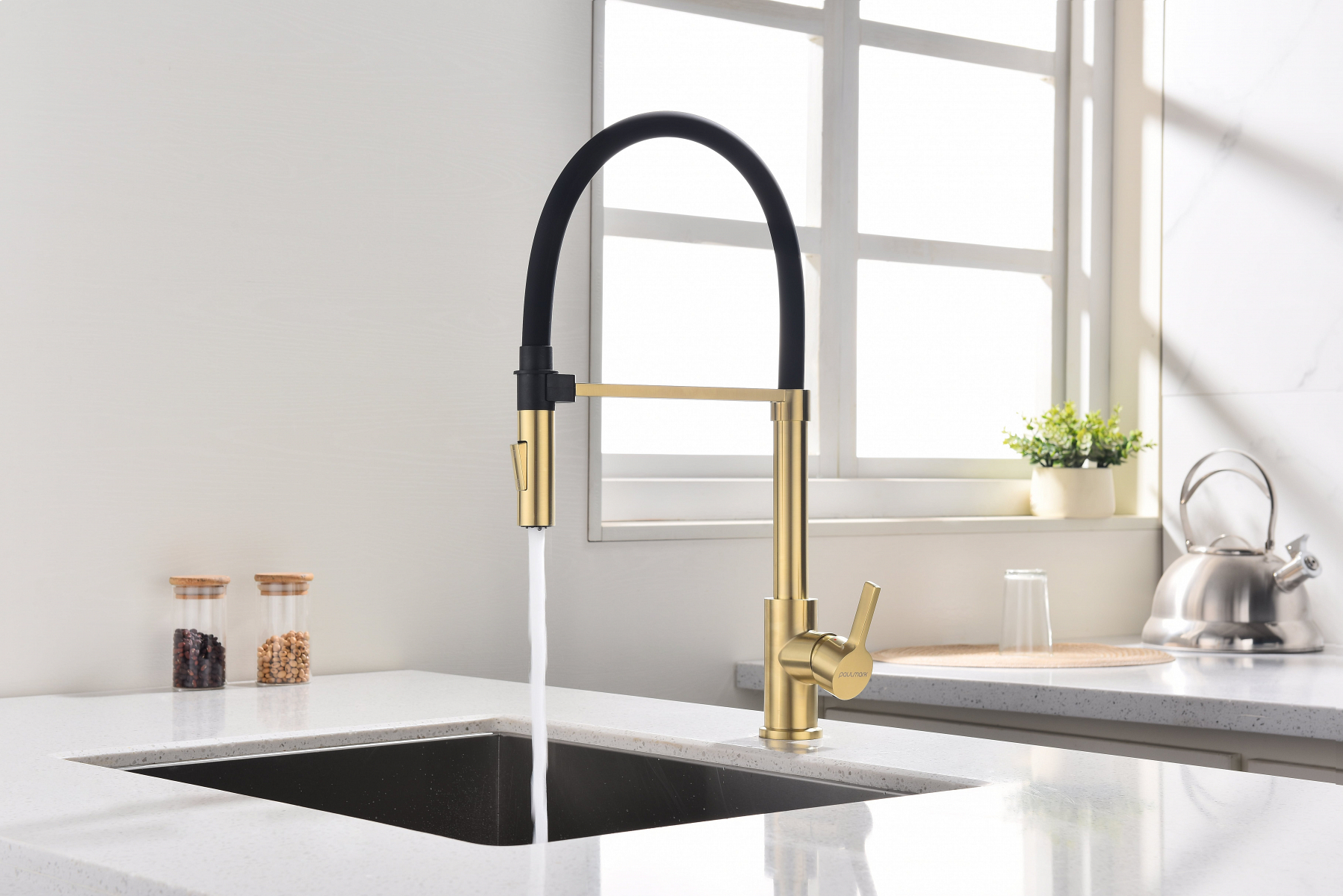 Превью картинка Смеситель для кухни Paulmark HALT Ha214021-LG Светлое золото #8