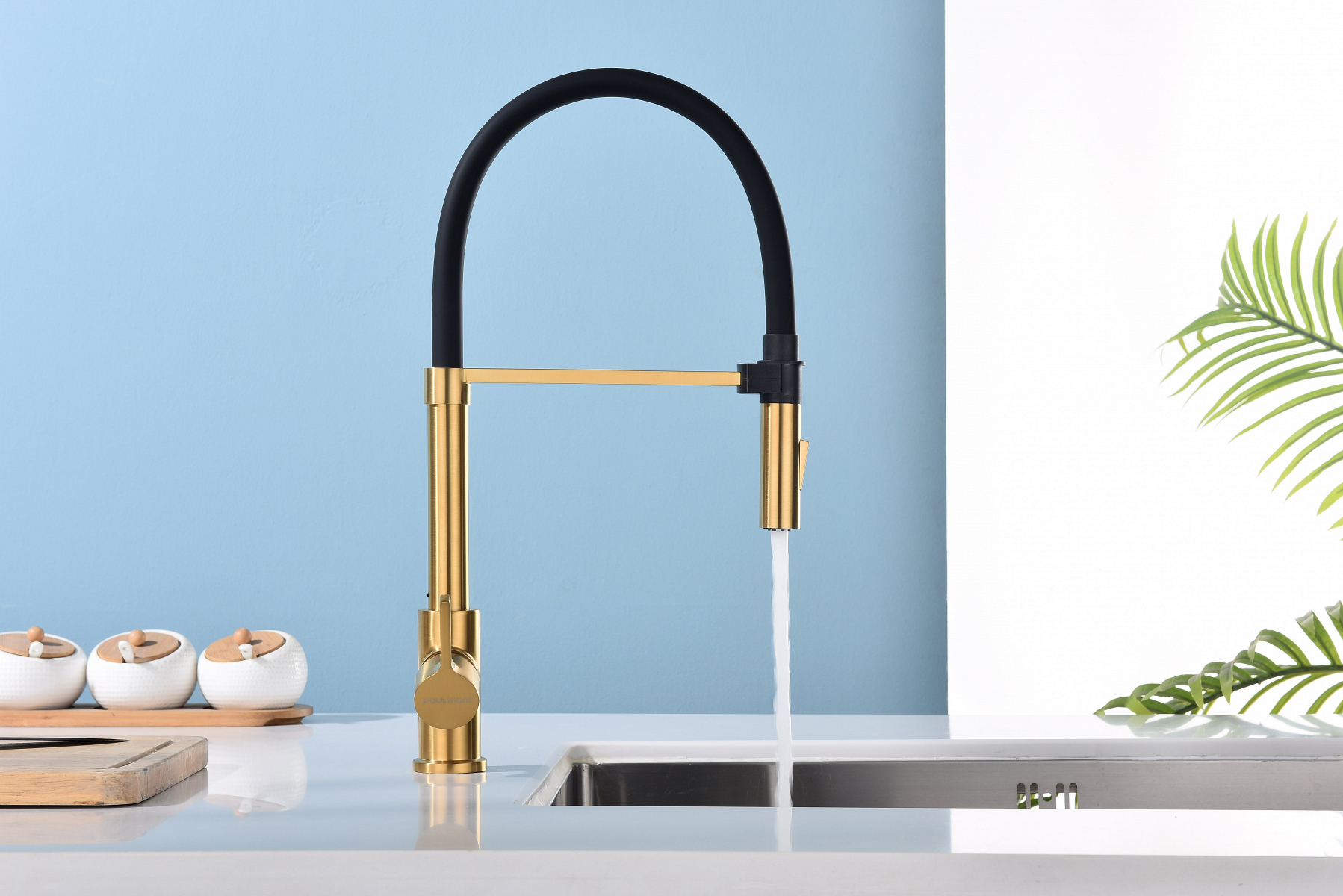 Превью картинка Смеситель для кухни Paulmark HALT Ha214021-BG Брашированное золото BG #4