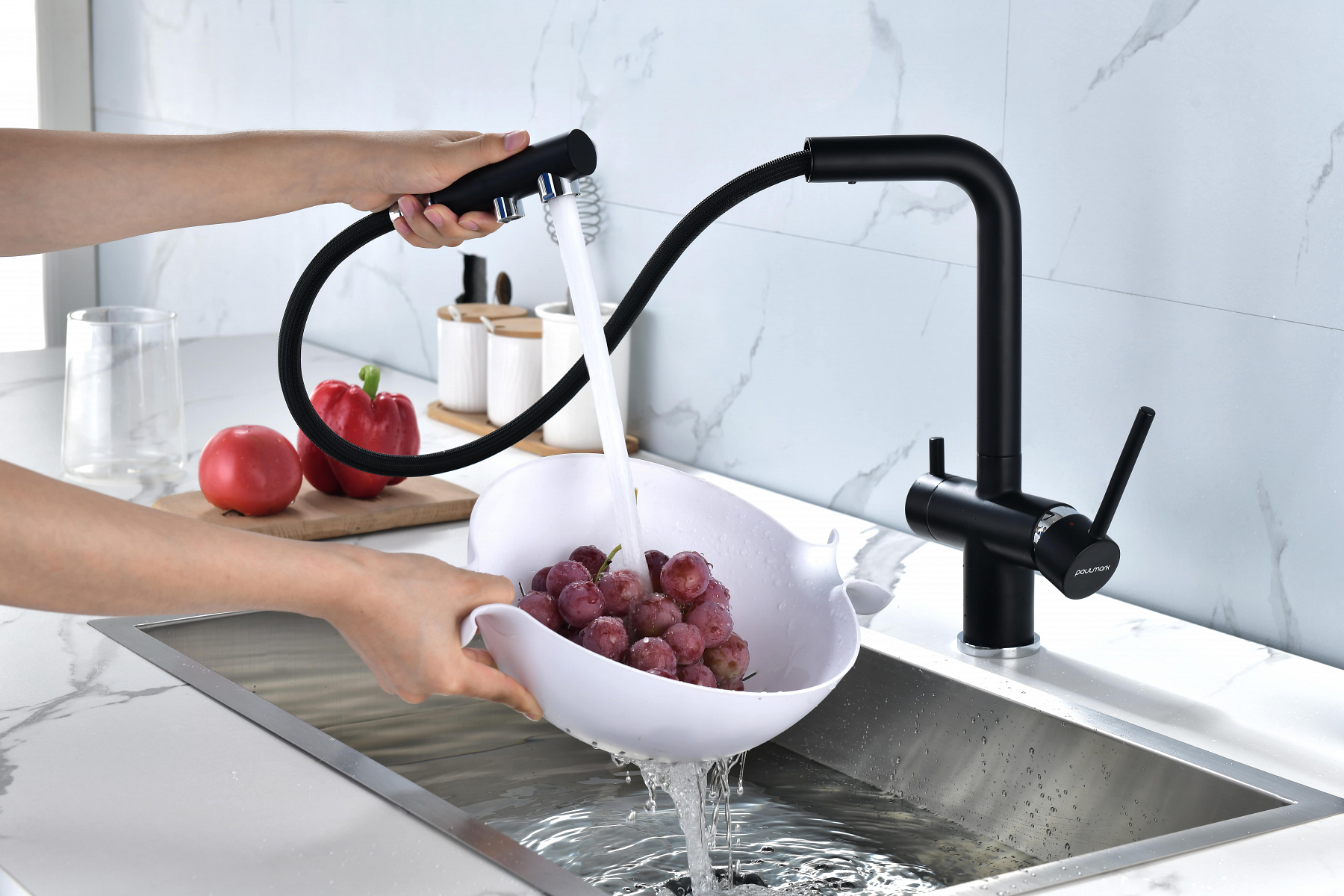 Превью картинка Смеситель для кухни Paulmark SERPENTINE Se213222-AN Антрацит #11