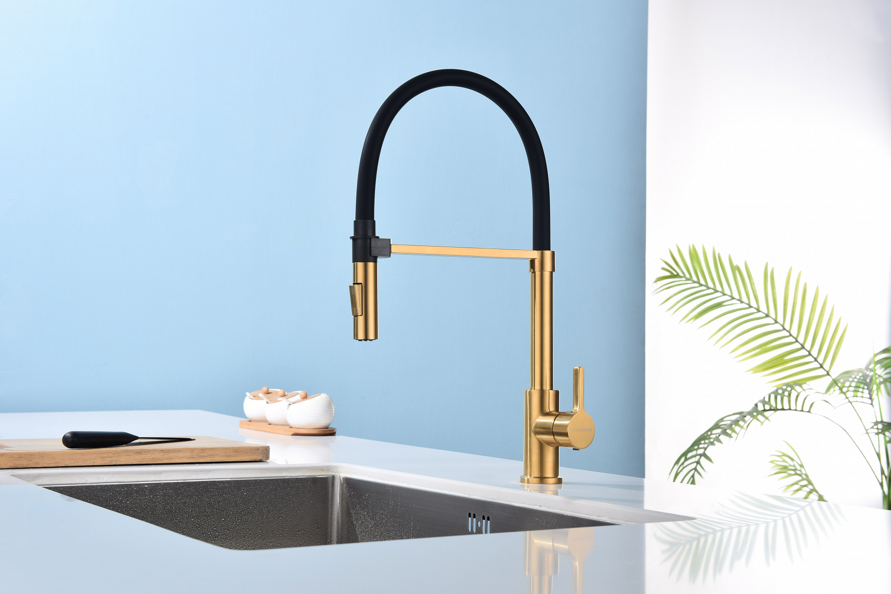 Превью картинка Смеситель для кухни Paulmark HALT Ha214021-BG Брашированное золото BG #6