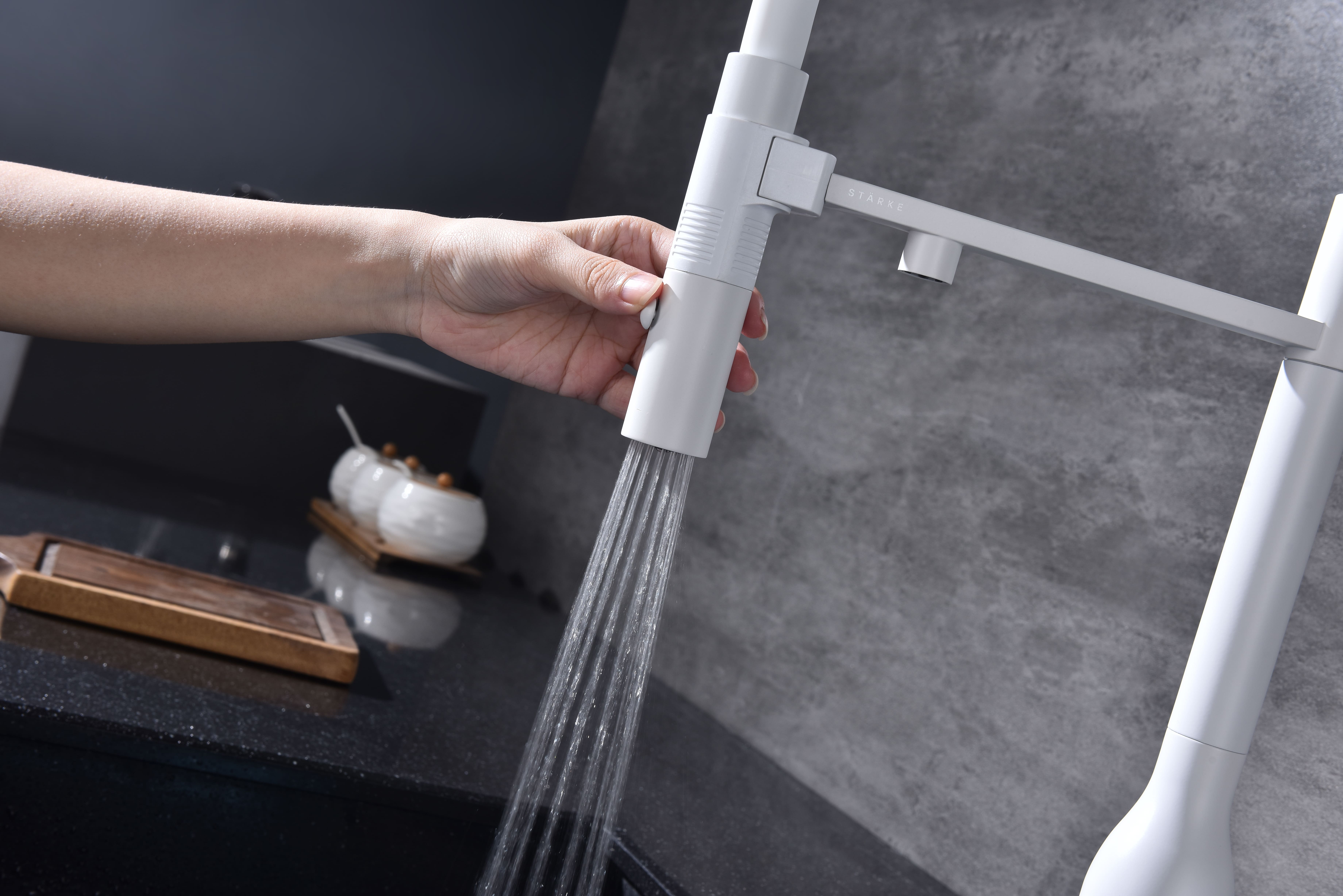 Превью картинка Смеситель для кухни Paulmark MAGNETO ONE Ma213188-WH Белый матовый WH #12