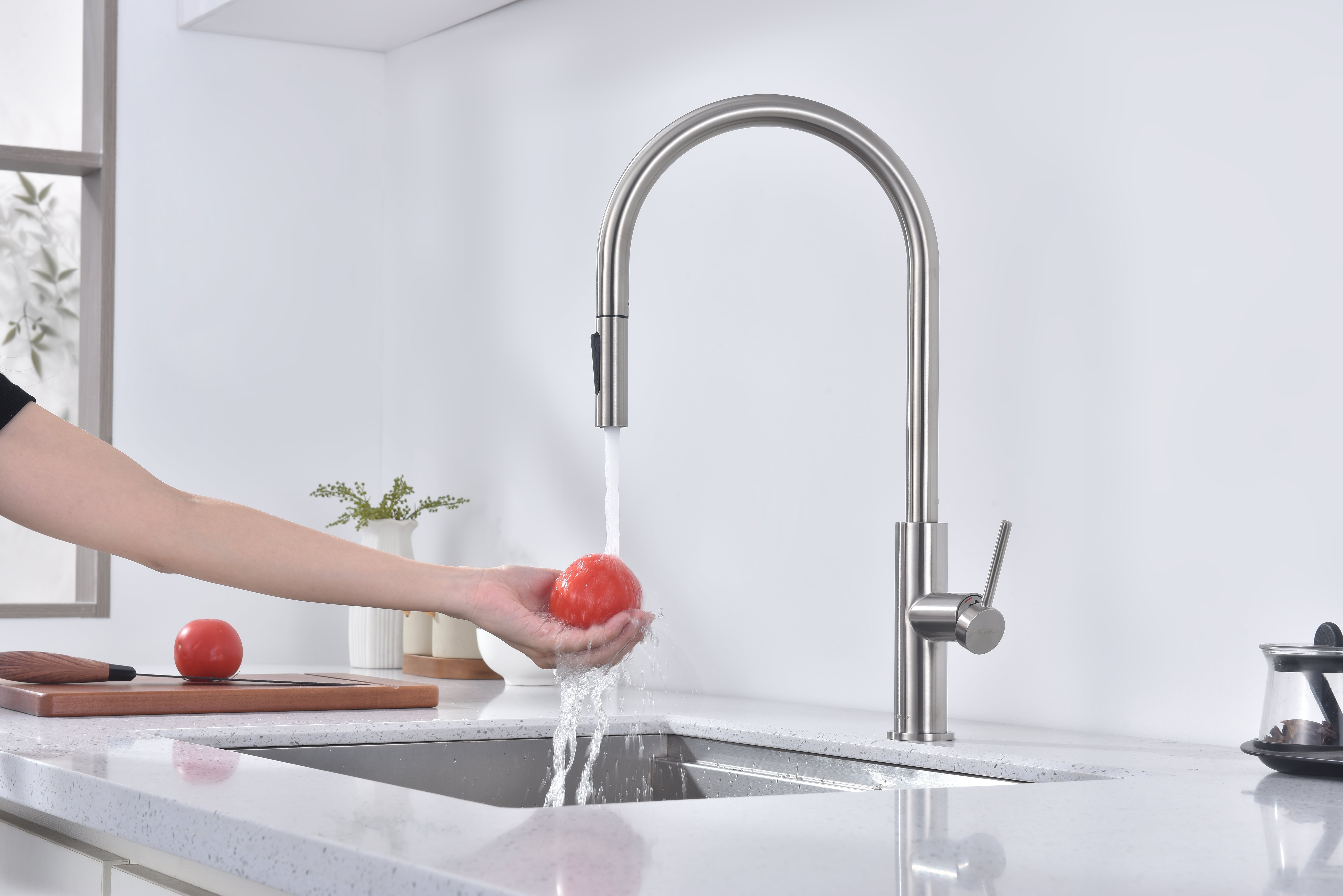 Превью картинка Смеситель для кухни Paulmark SENSO Se215180-BS Брашированная сталь #6