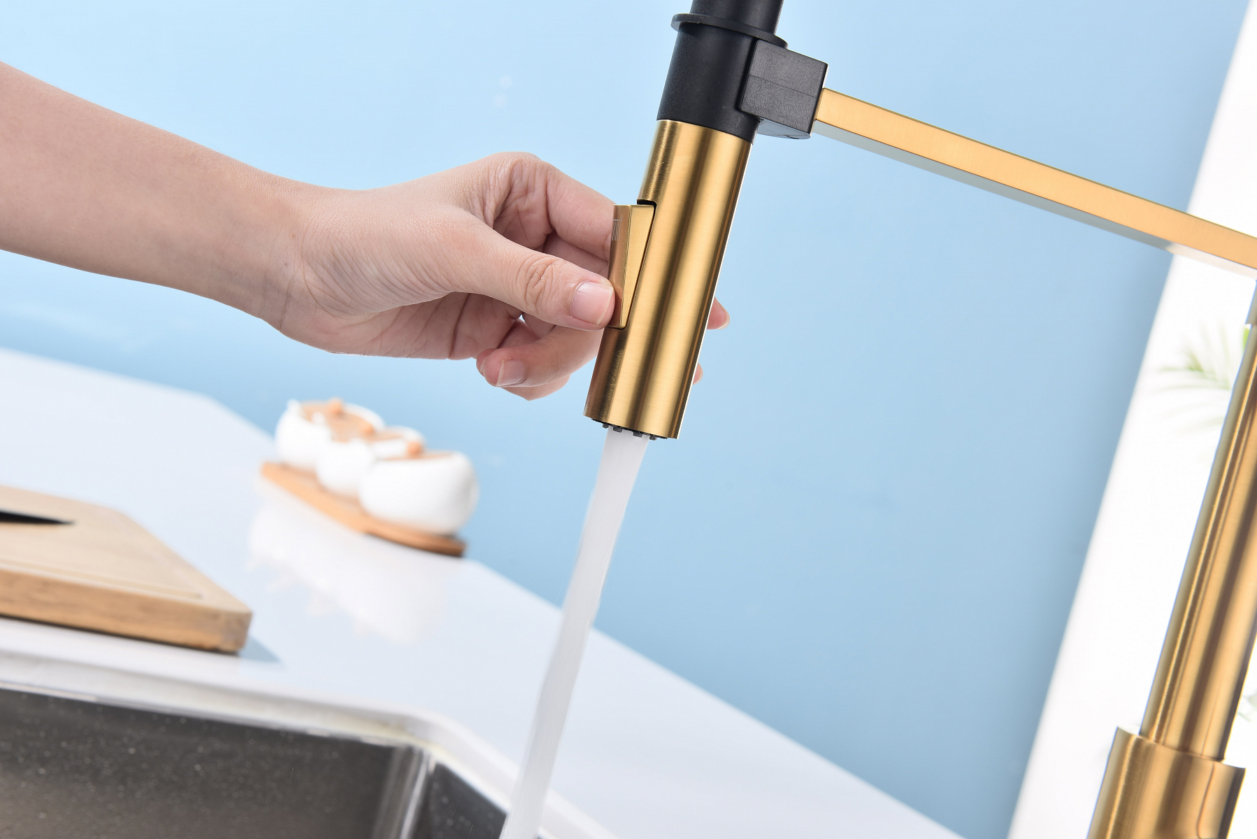 Превью картинка Смеситель для кухни Paulmark HALT Ha214021-BG Брашированное золото BG #11