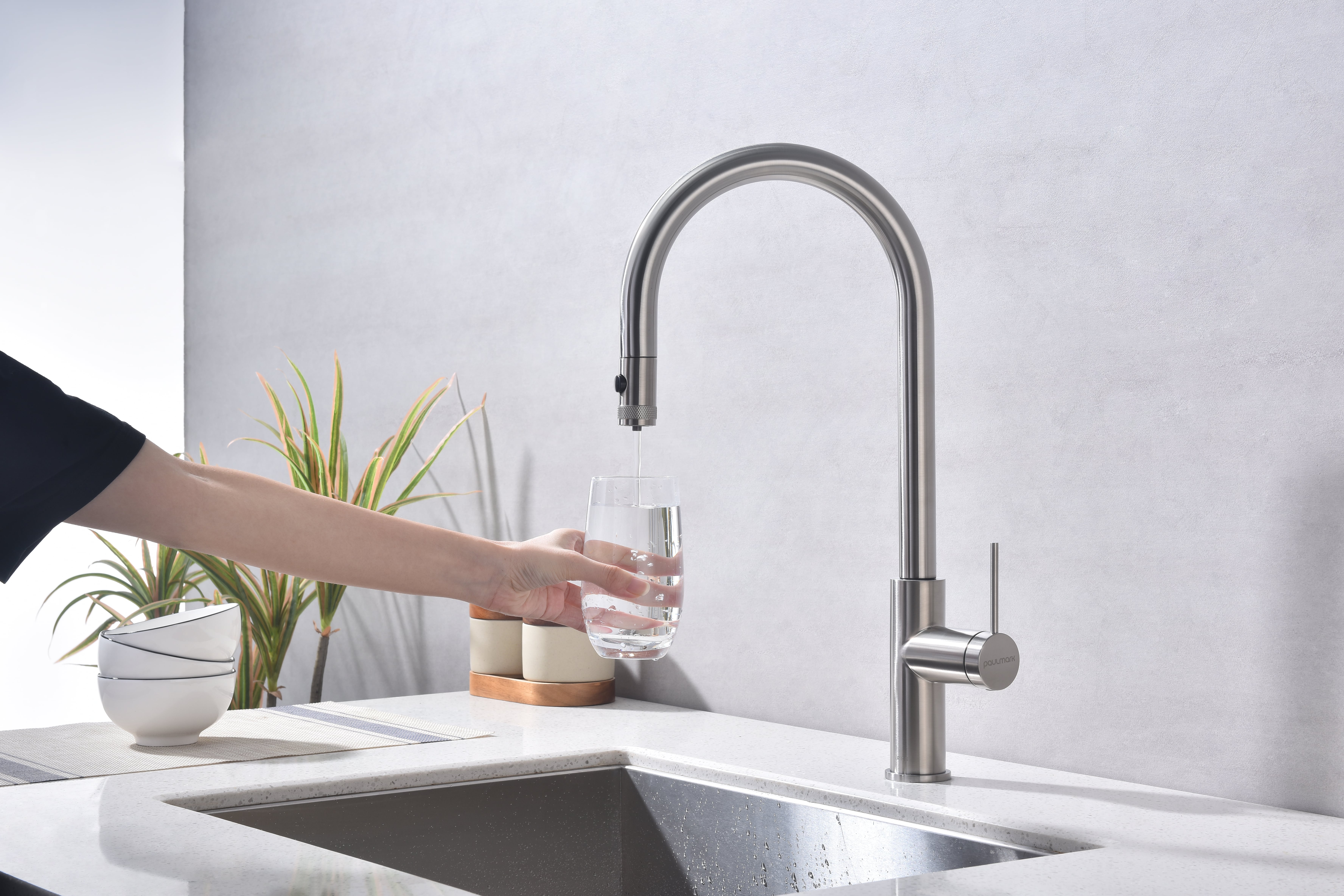 Превью картинка Смеситель для кухни Paulmark GALANT Ga213077-BS Брашированная сталь #7