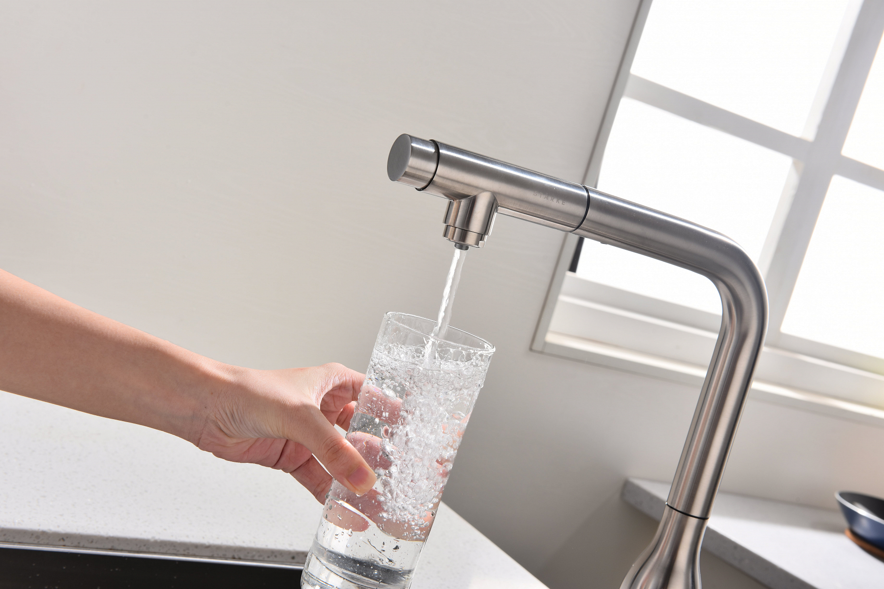 Превью картинка Смеситель для кухни Paulmark URBAN Ur213104-BS Брашированная сталь #14