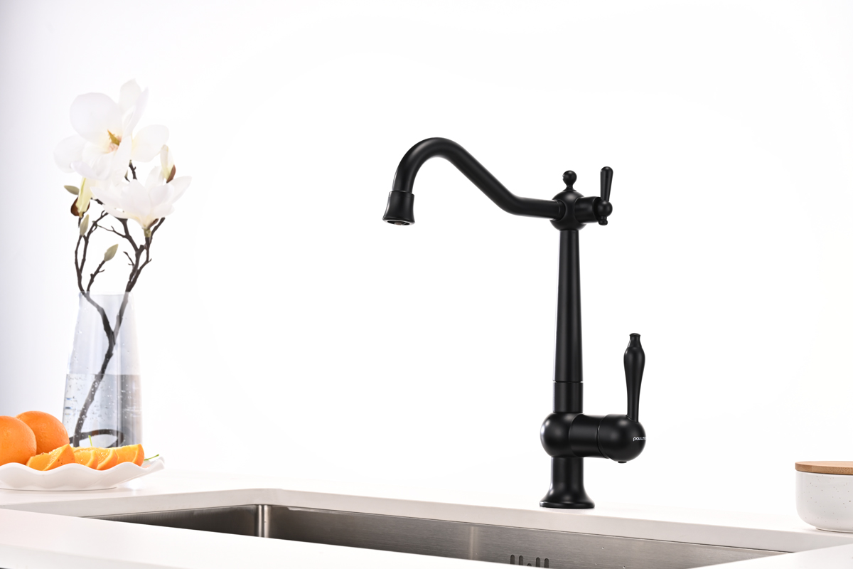 Превью картинка Смеситель для кухни Paulmark RETRO Re213226-AN Антрацит #5