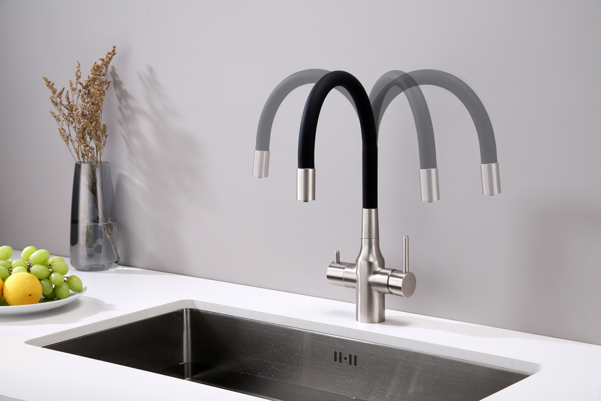 Превью картинка Смеситель для кухни Paulmark SALIX Sa213419-BS Брашированная сталь #7