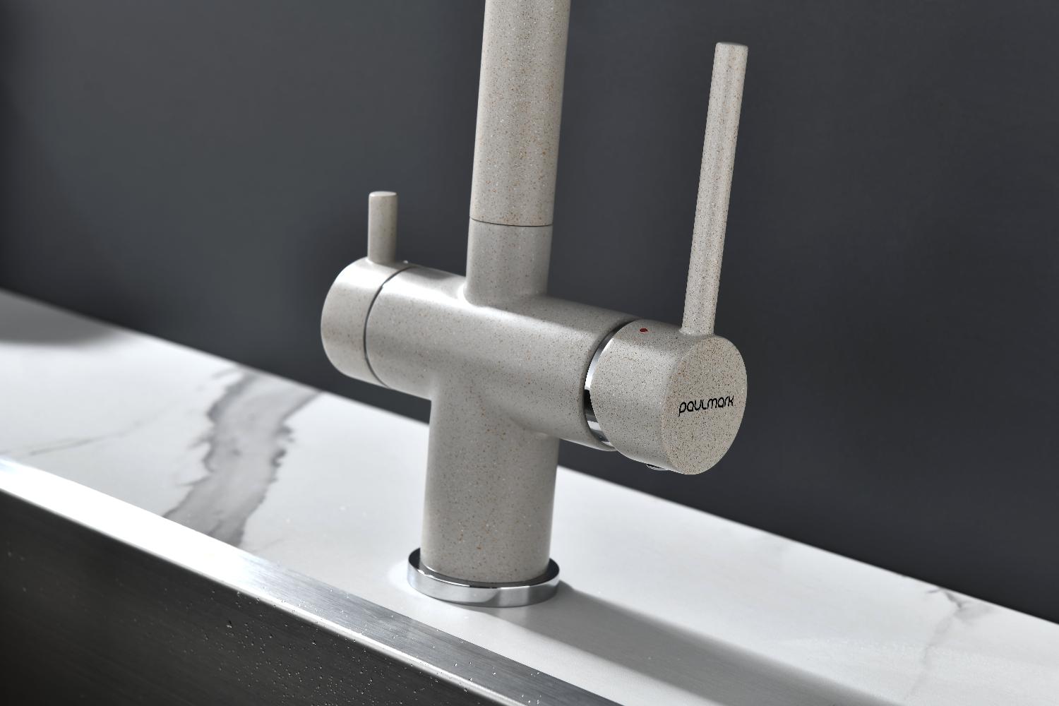 Превью картинка Смеситель для кухни Paulmark SERPENTINE Se213222-BE Бежевый #18