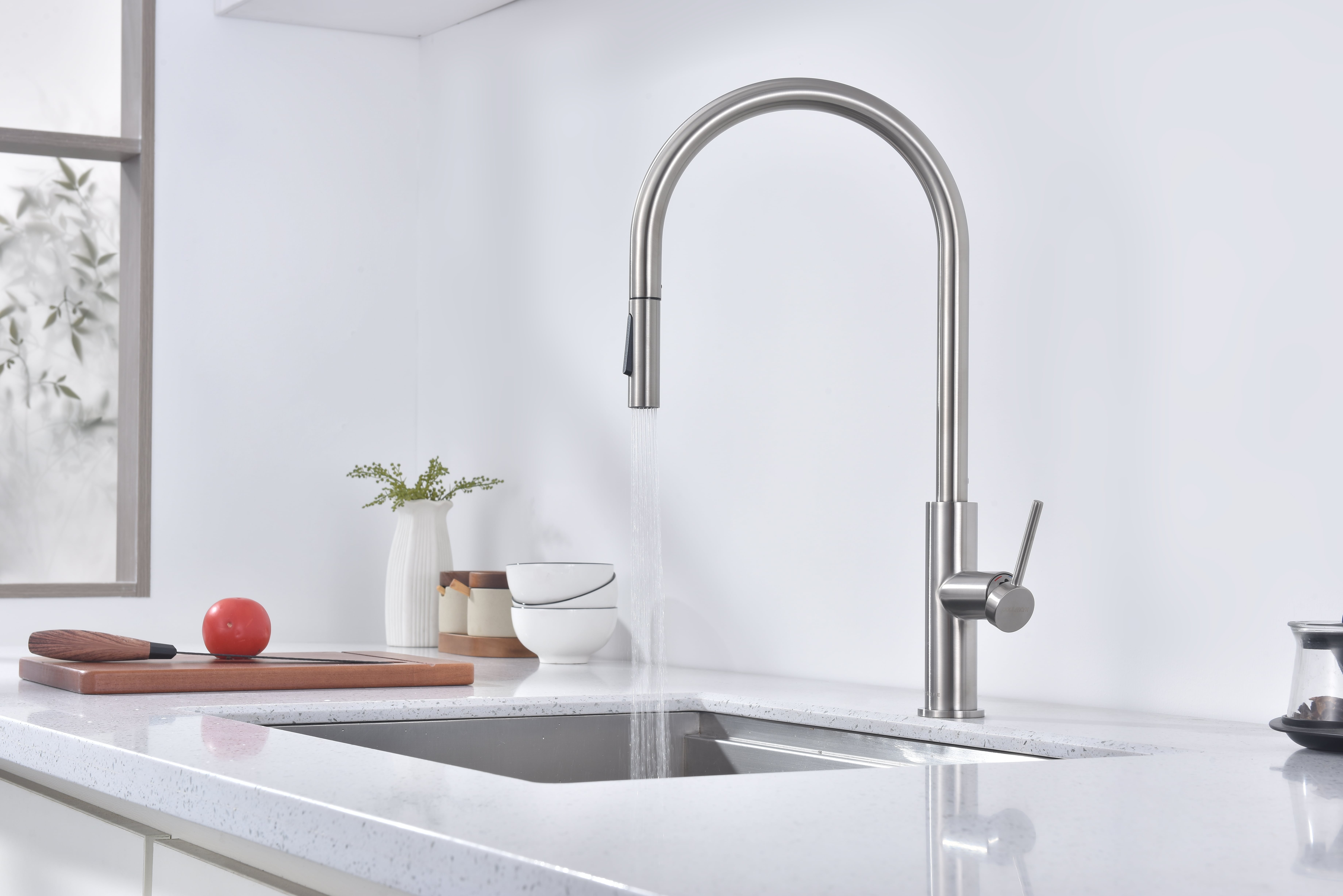 Превью картинка Смеситель для кухни Paulmark SENSO Se215180-BS Брашированная сталь #5