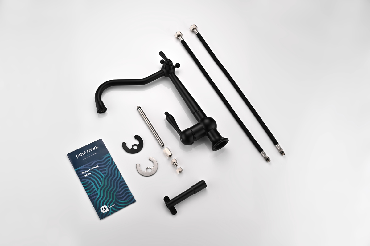 Превью картинка Смеситель для кухни Paulmark RETRO Re213226-AN Антрацит #3