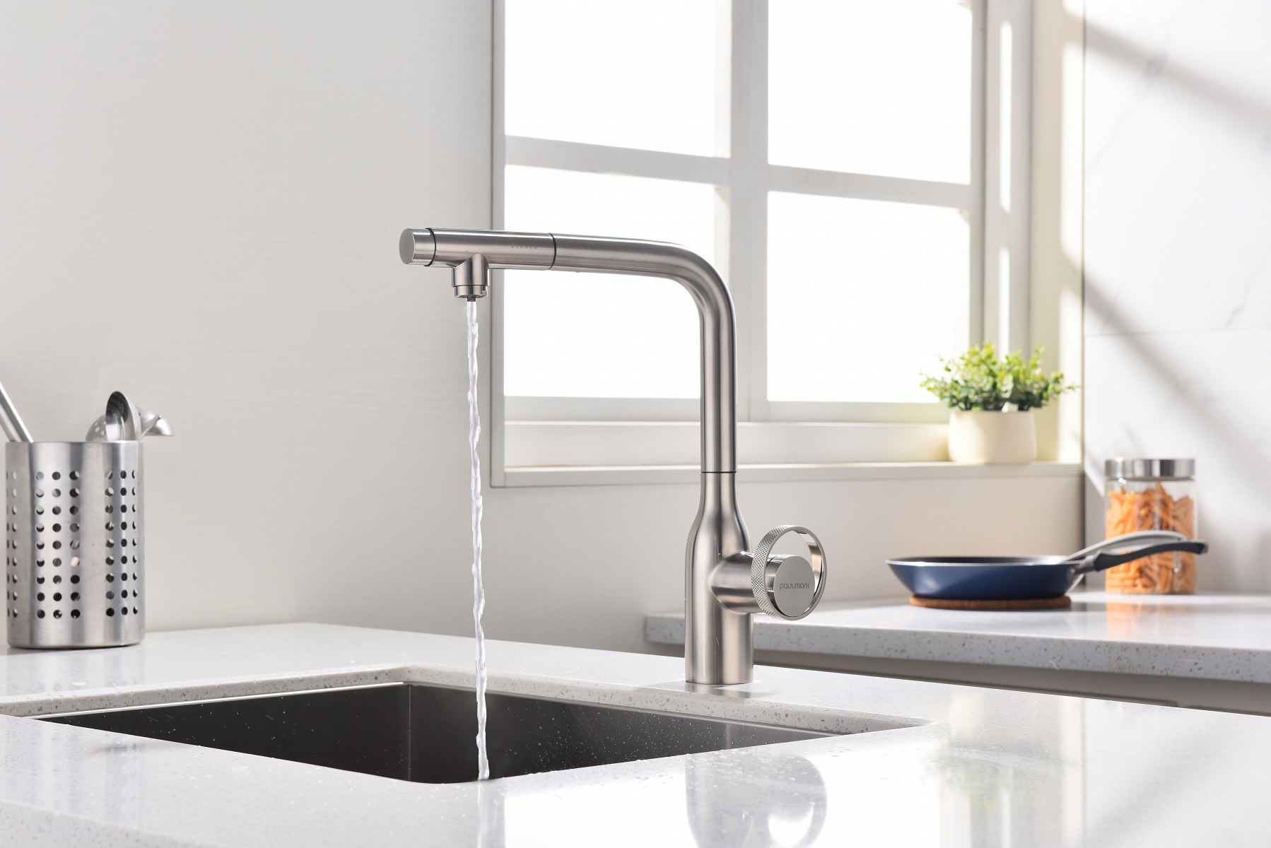 Превью картинка Смеситель для кухни Paulmark URBAN Ur213104-BS Брашированная сталь #7