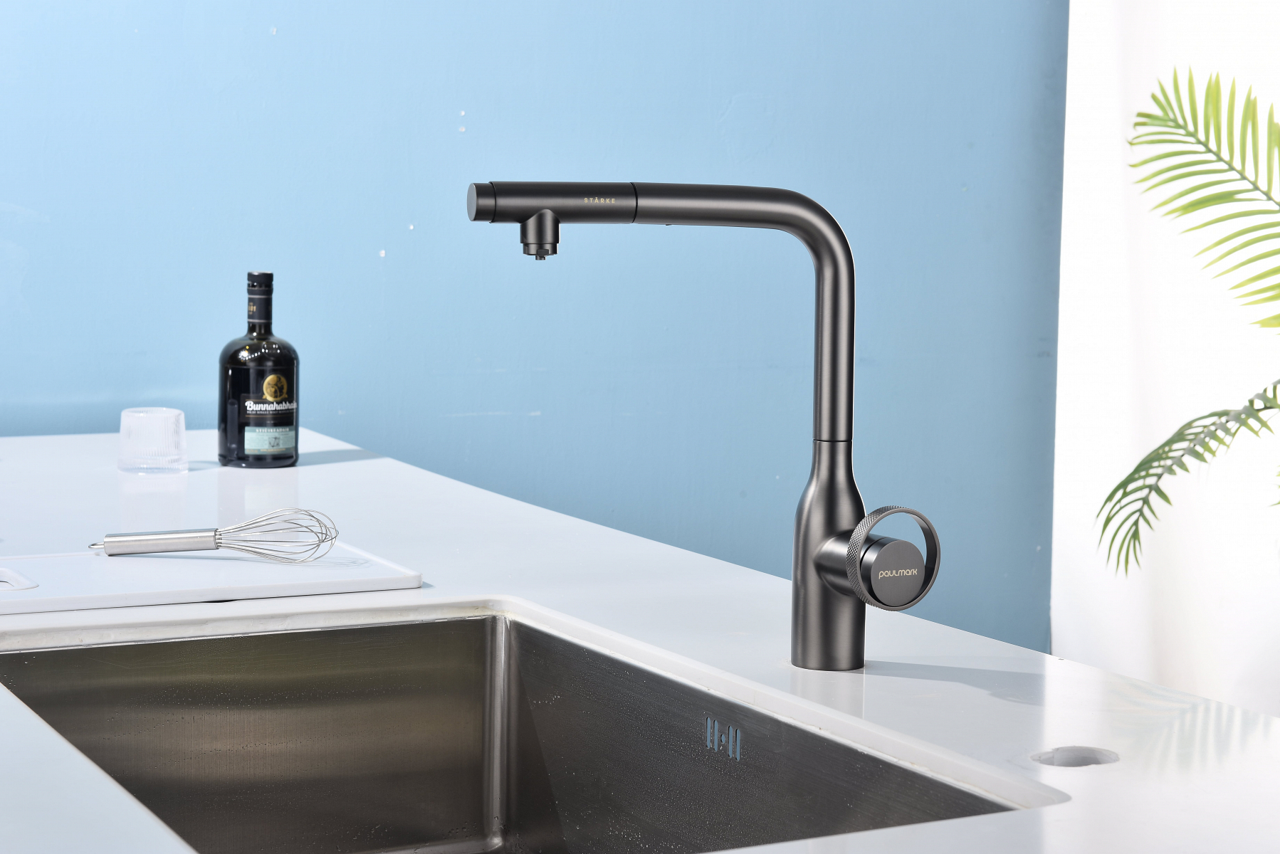 Превью картинка Смеситель для кухни Paulmark URBAN Ur213104-GM Вороненая сталь GM #3