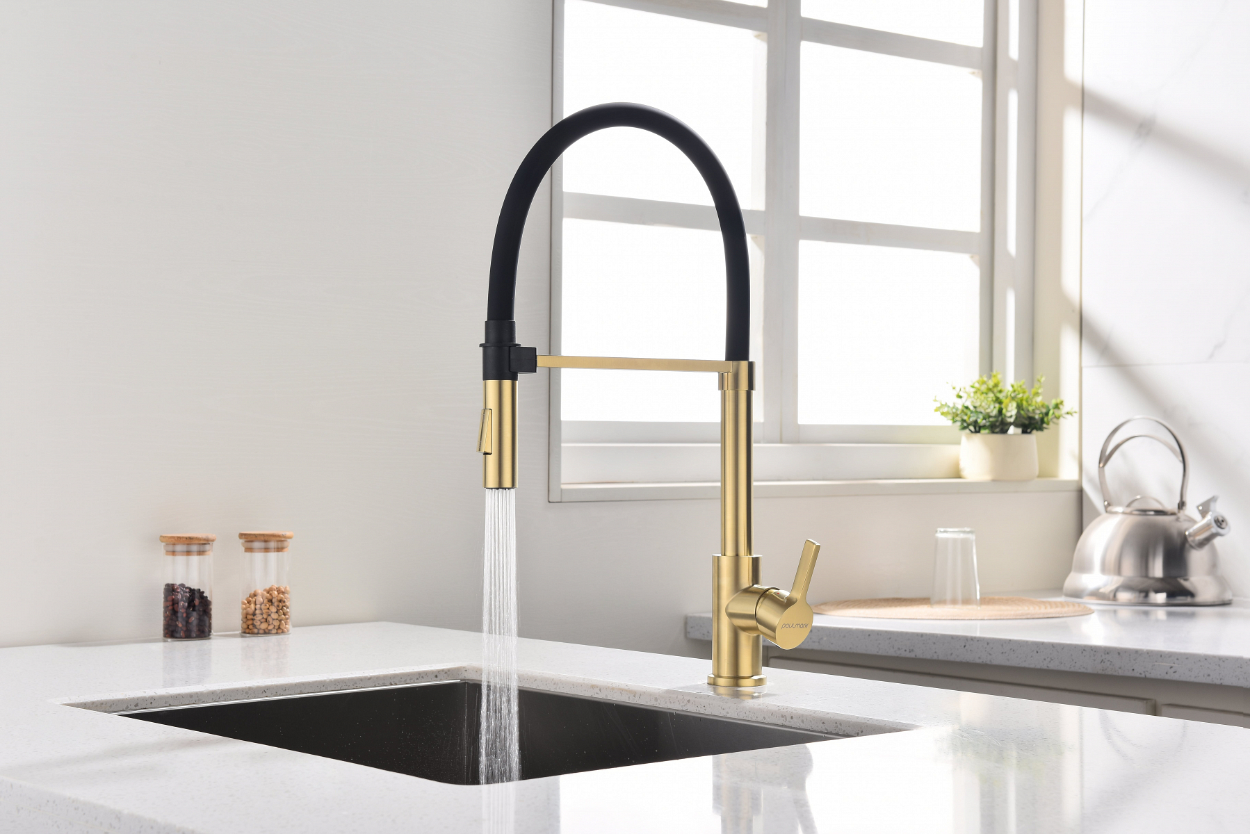 Превью картинка Смеситель для кухни Paulmark HALT Ha214021-LG Светлое золото #9