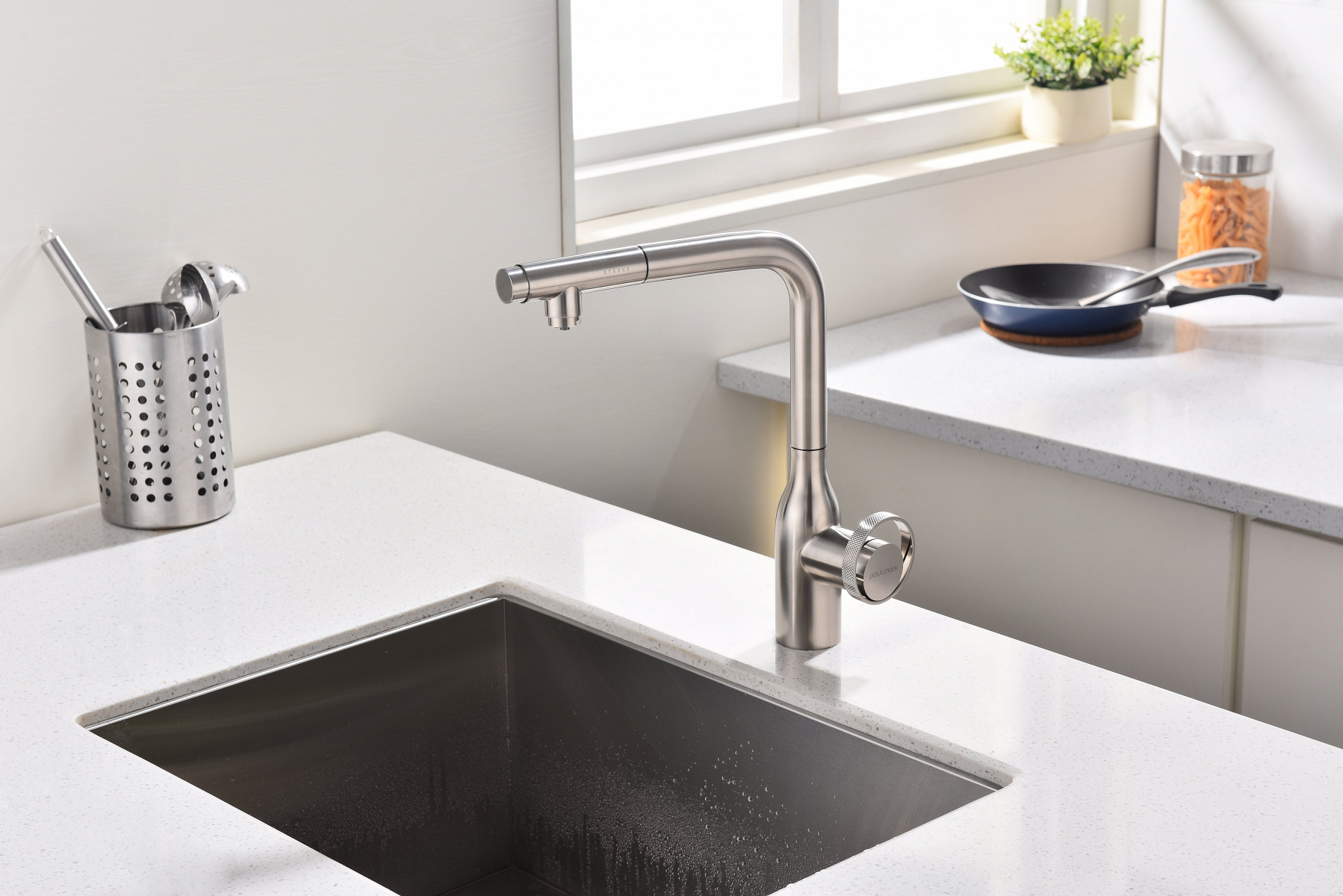Превью картинка Смеситель для кухни Paulmark URBAN Ur213104-BS Брашированная сталь #5