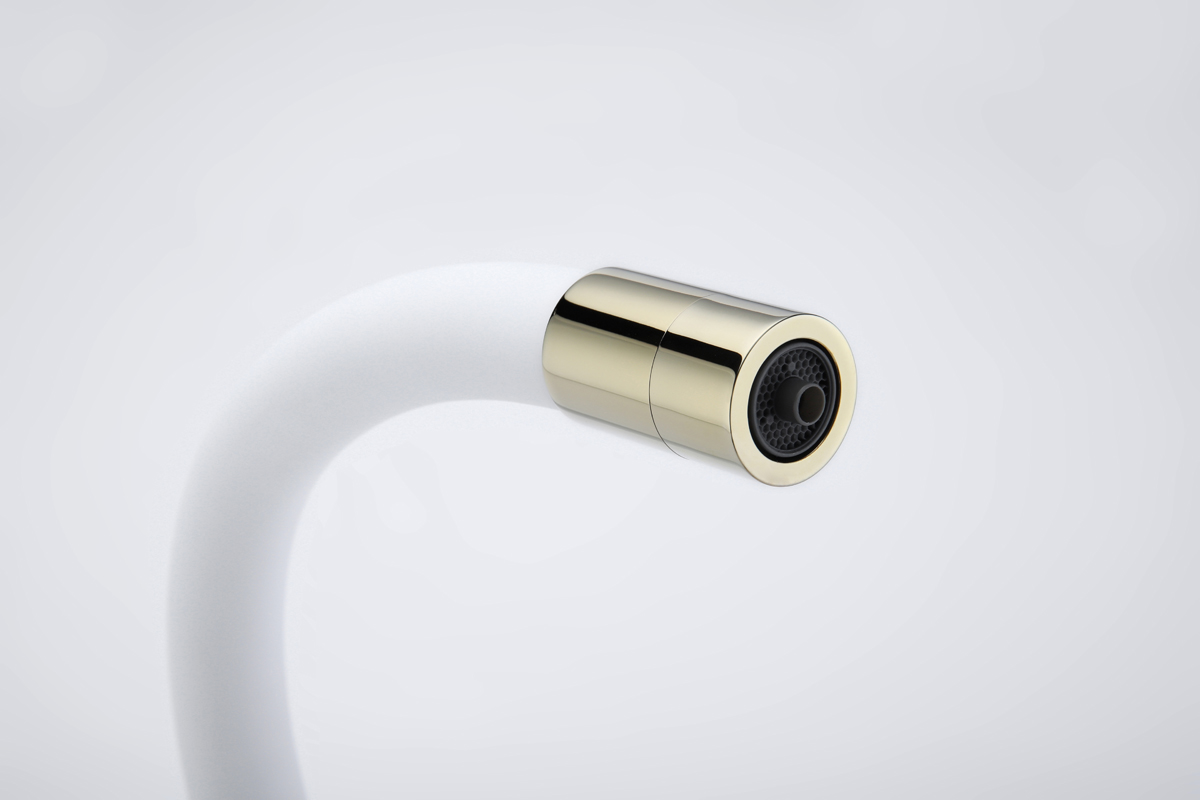 Превью картинка Смеситель для кухни Paulmark SALIX Sa213419-Gw Белый / золото #11