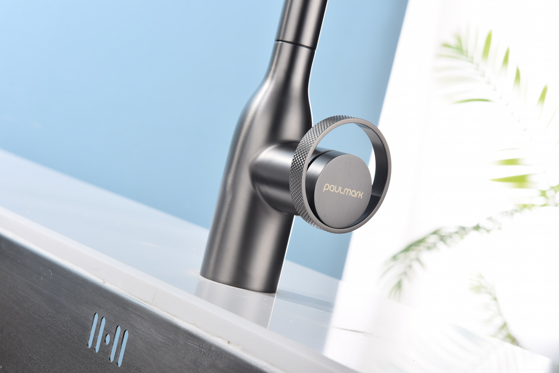 Превью картинка Смеситель для кухни Paulmark URBAN Ur213104-GM Вороненая сталь GM #11