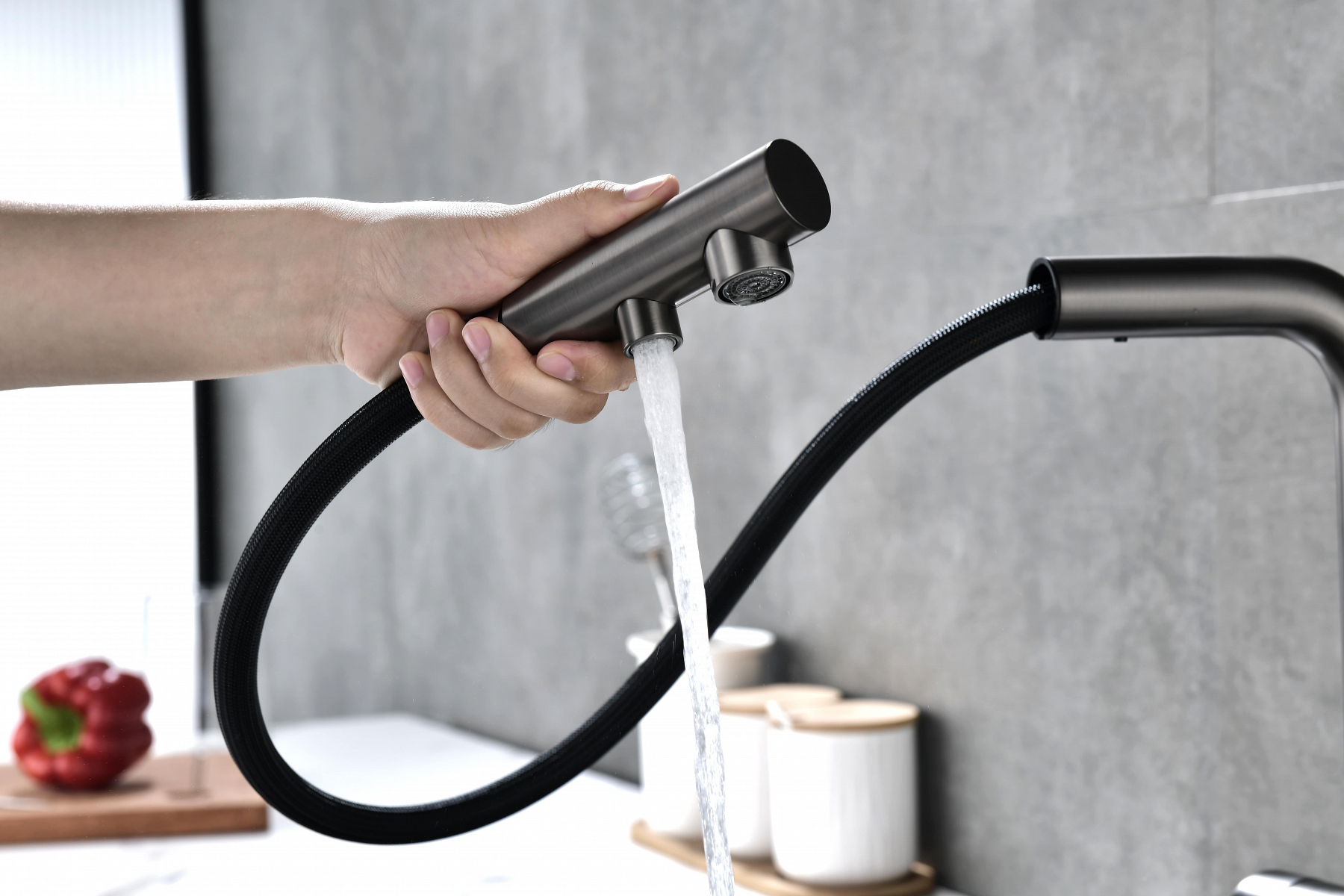 Превью картинка Смеситель для кухни Paulmark SERPENTINE Se213222-GM Вороненая сталь GM #18