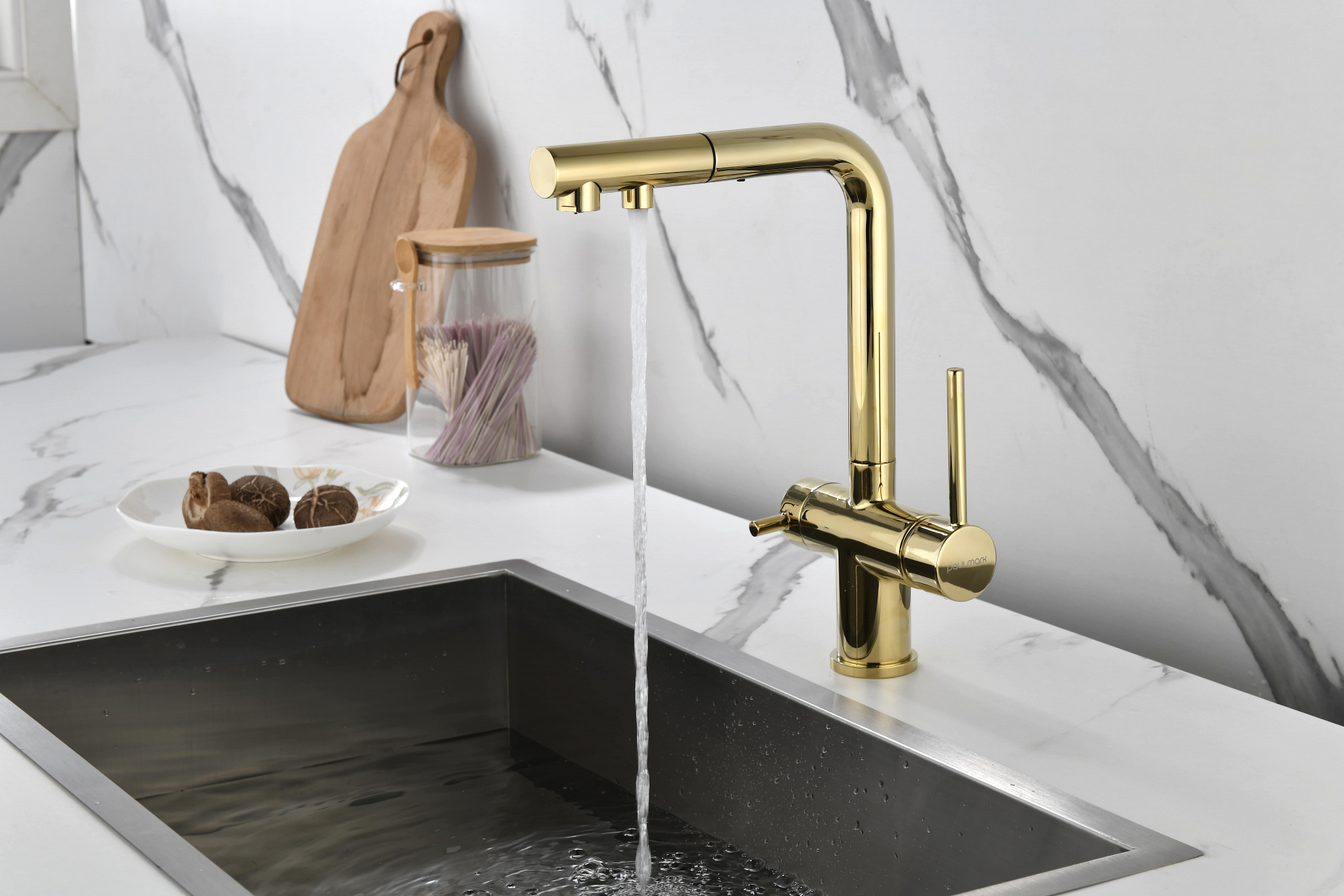 Превью картинка Смеситель для кухни Paulmark SERPENTINE Se213222-G Золото G #6