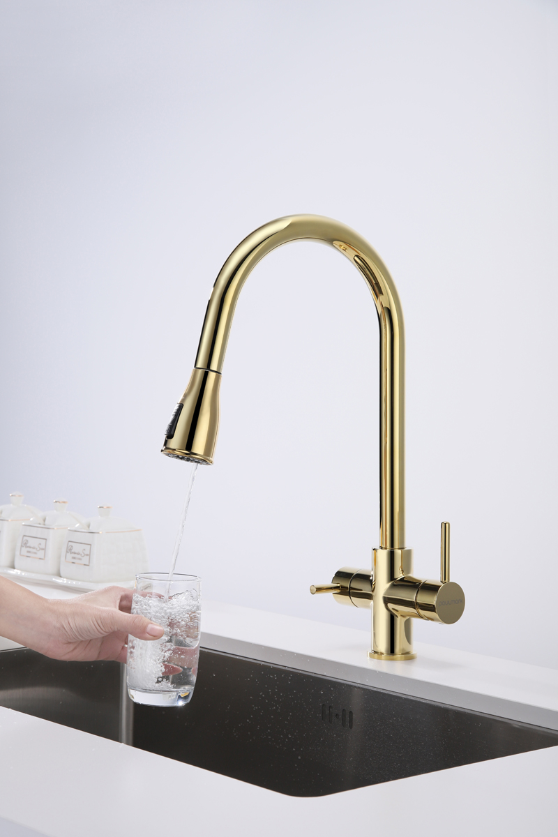 Превью картинка Смеситель для кухни Paulmark LANGE La214212-G Золото G #6