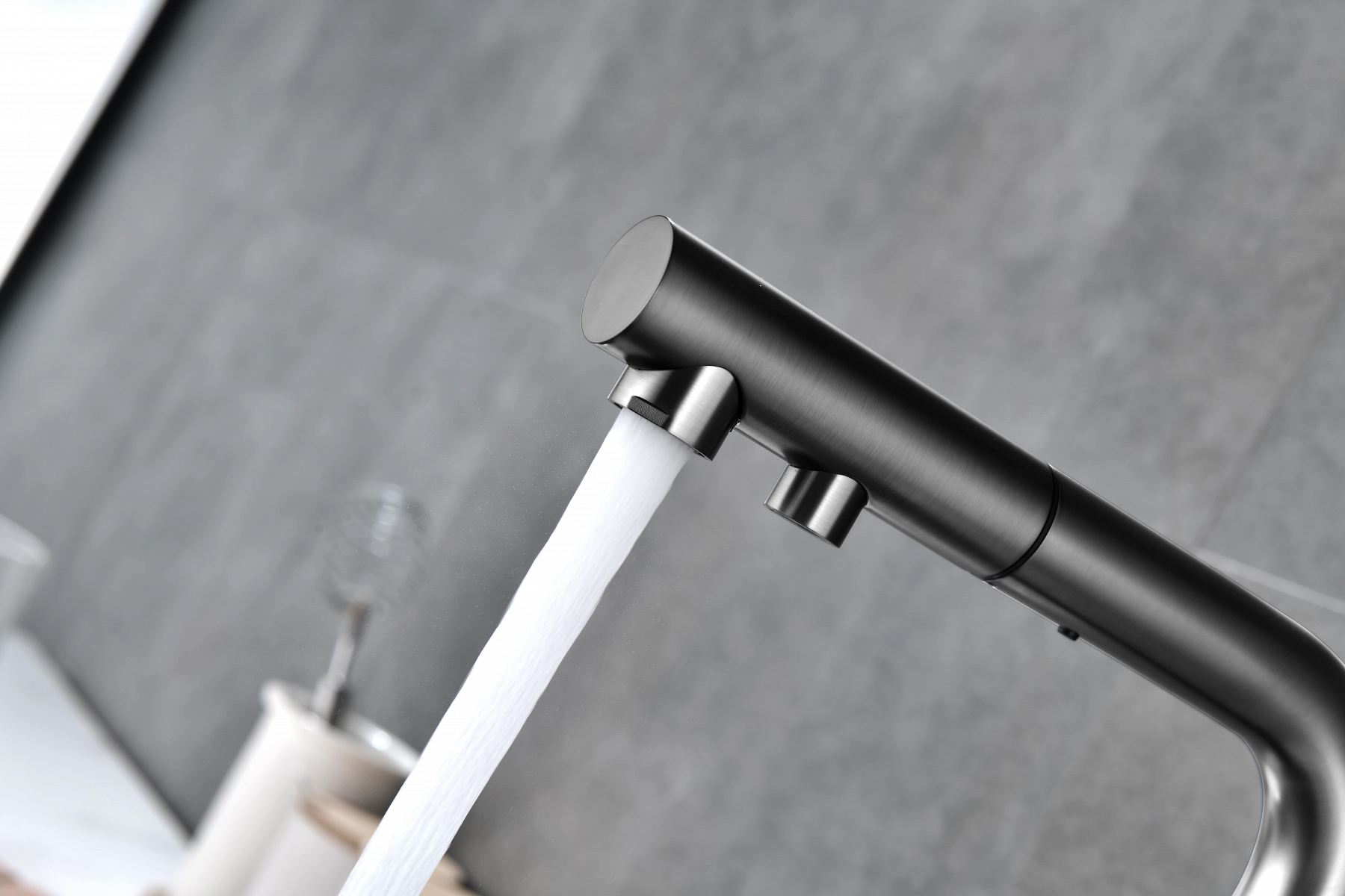 Превью картинка Смеситель для кухни Paulmark SERPENTINE Se213222-GM Вороненая сталь GM #4