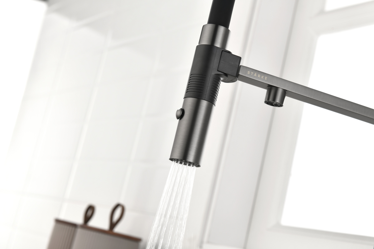 Превью картинка Смеситель для кухни Paulmark GRAVITY Gr213888-GM Вороненая сталь GM #11