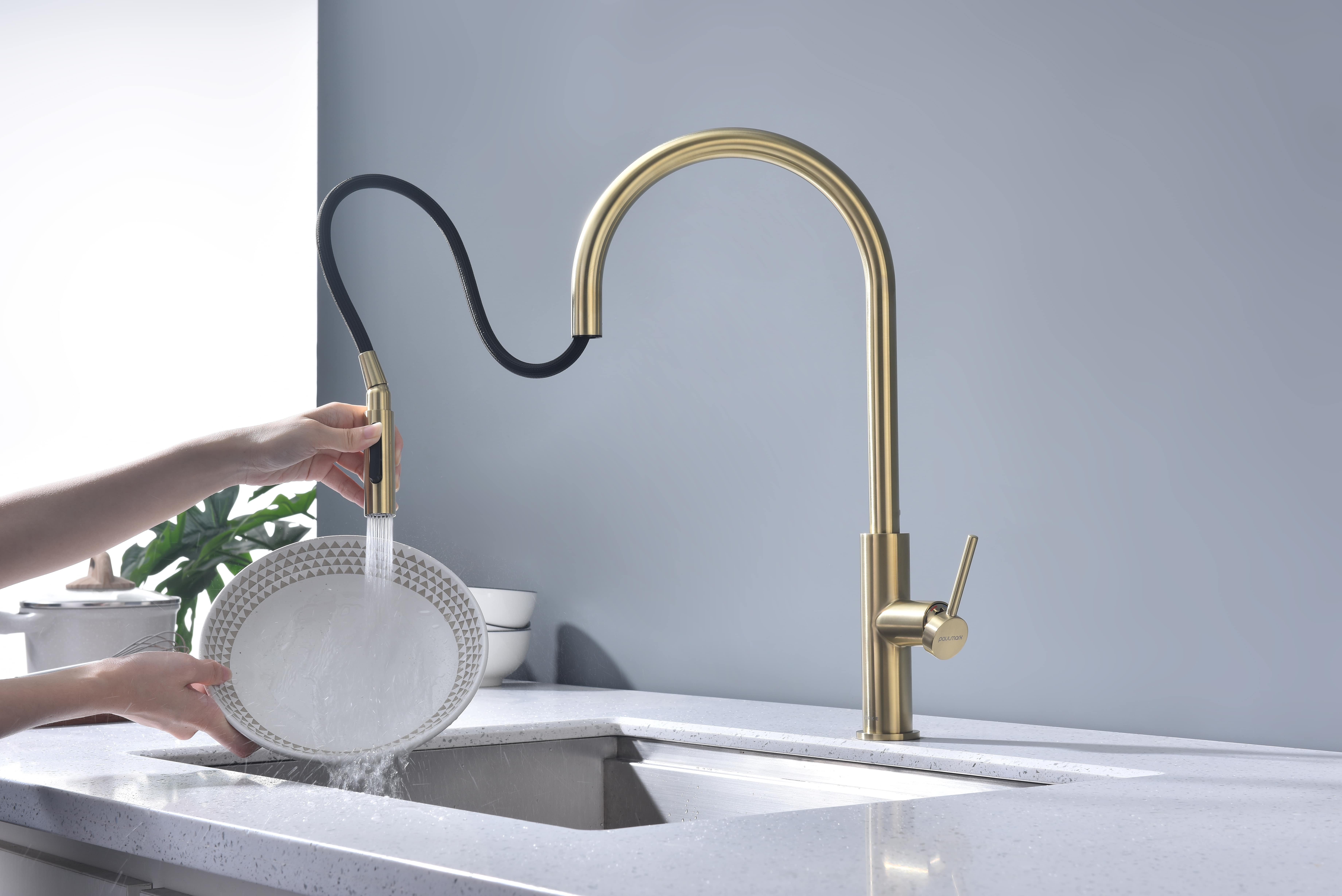 Превью картинка Смеситель для кухни Paulmark SENSO Se215180-LG Светлое золото #12