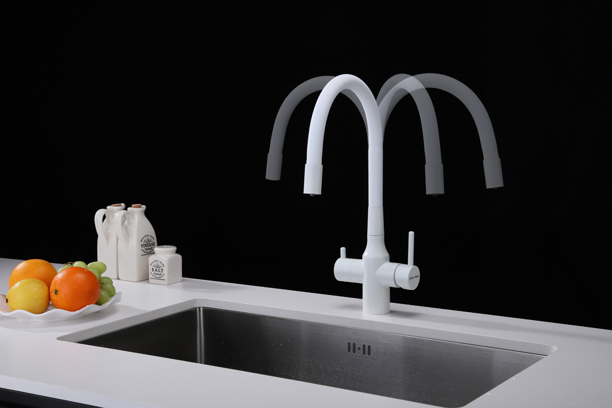 Превью картинка Смеситель для кухни Paulmark SALIX Sa213419-WH Белый матовый WH #7