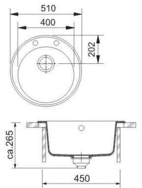 Превью картинка Гранитная мойка Franke RONDA ROG 610-41 сахара #2