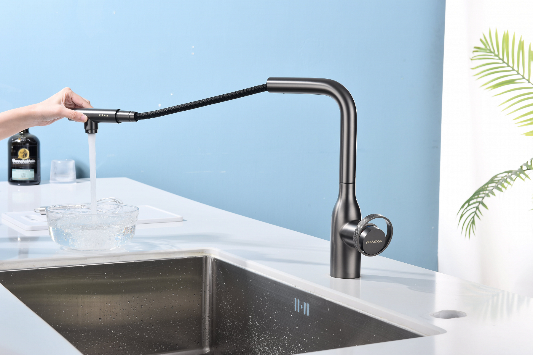 Превью картинка Смеситель для кухни Paulmark URBAN Ur213104-GM Вороненая сталь GM #7